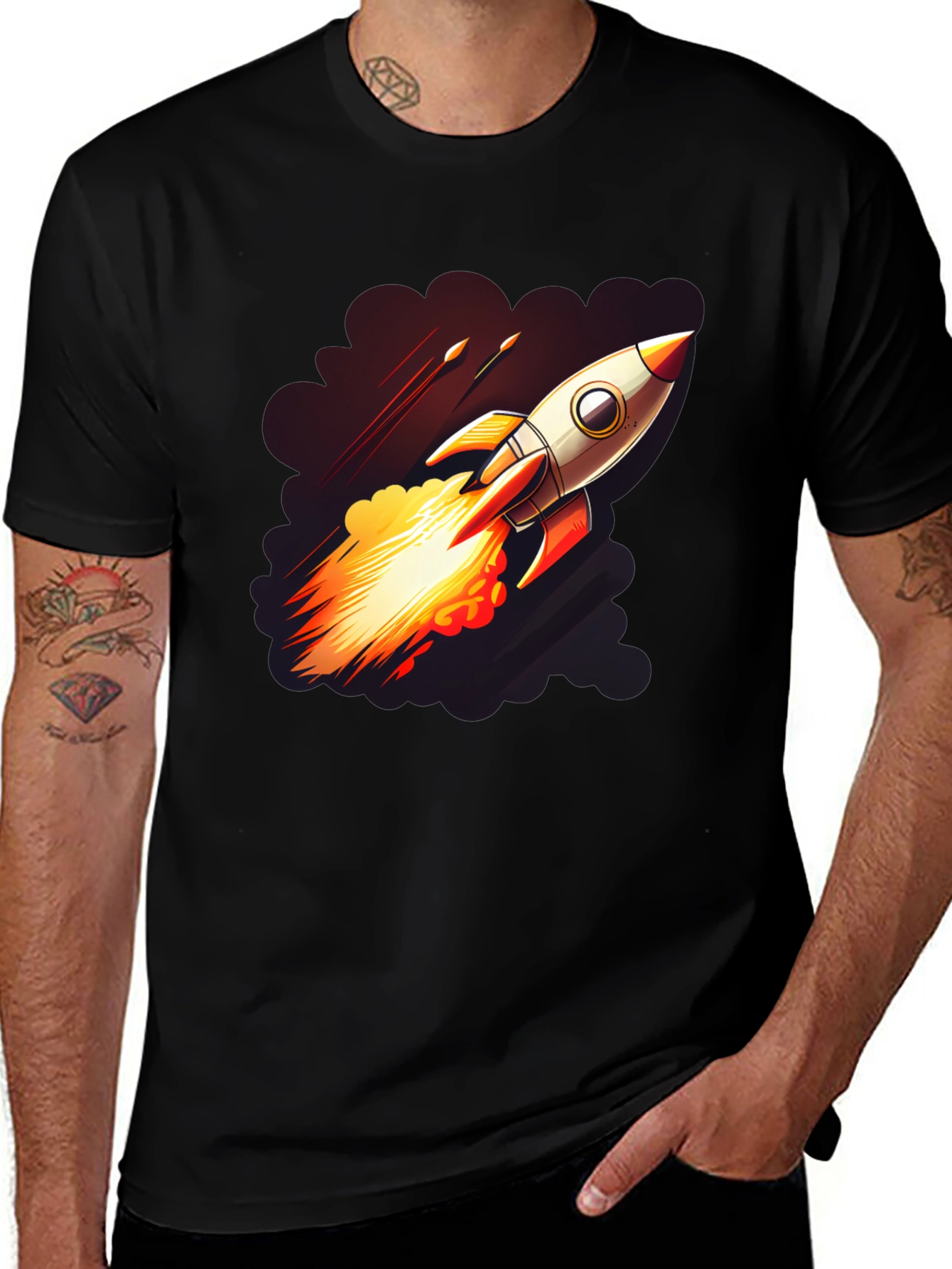 Variant 27 of Rocket Launch Graphic T-Shirt