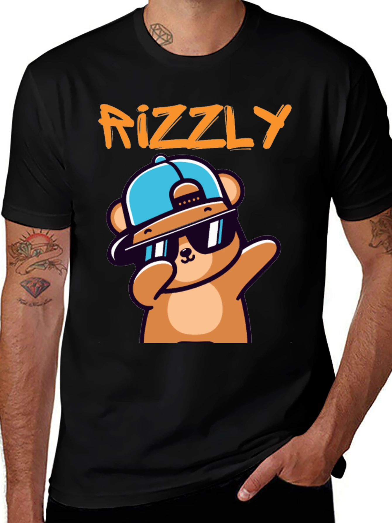 Variant 17 of Rizzly Bear T-Shirt - Cool Graphic Tee