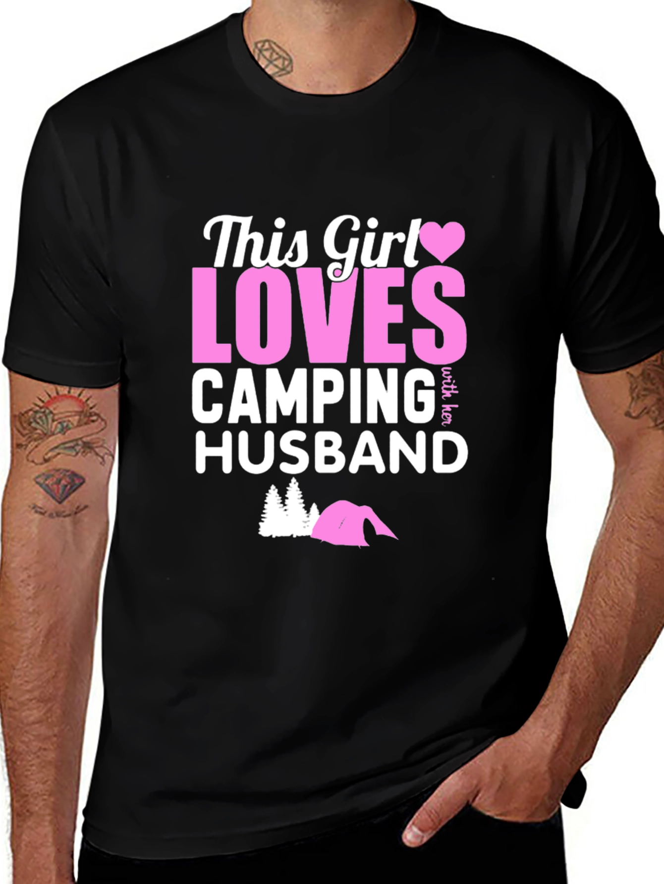 Variant 23 of This Girl Loves Camping Husband T-Shirt