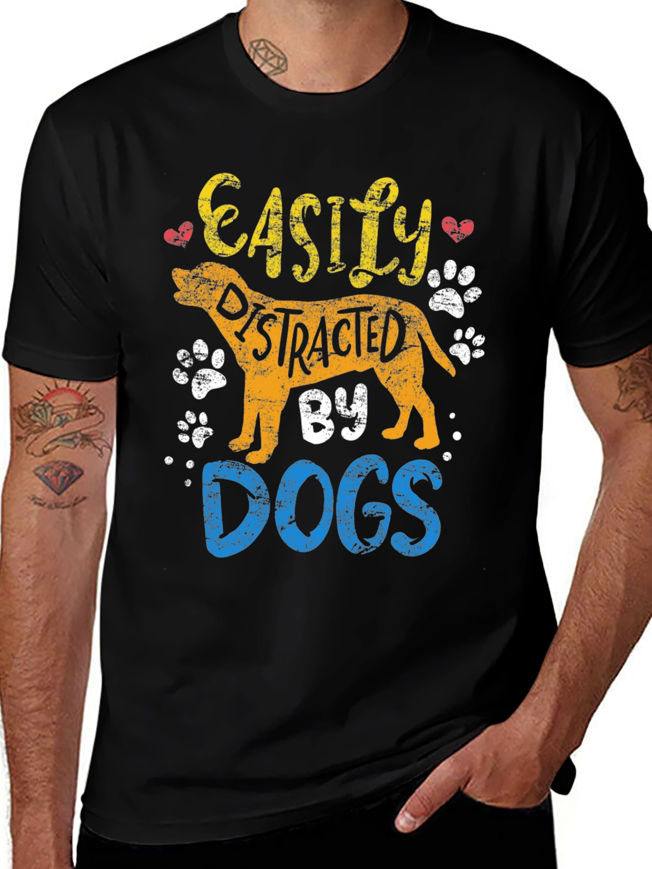Variant 6 of Easily Distracted by Dogs T-Shirt