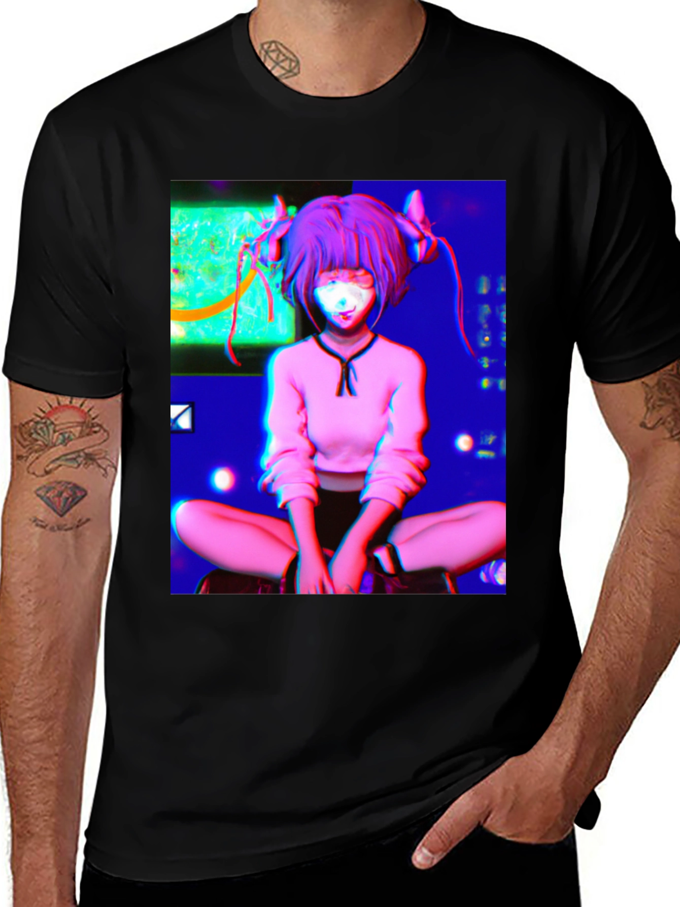 Variant 11 of Anime Girl Graphic Tee - Unique Style!