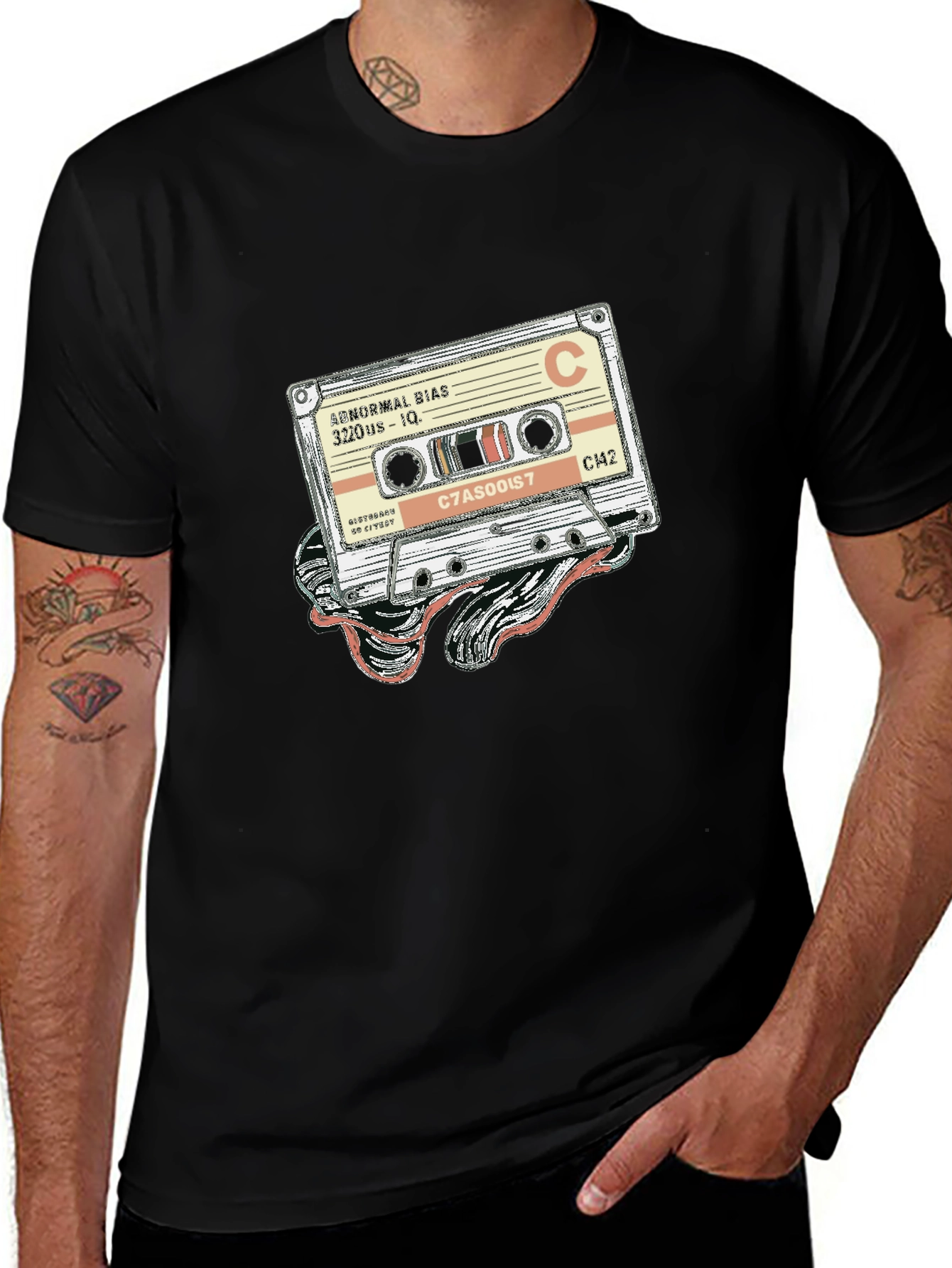 Variant 8 of Retro Cassette Tape Graphic Tee - Vintage Music Lover T-Shirt