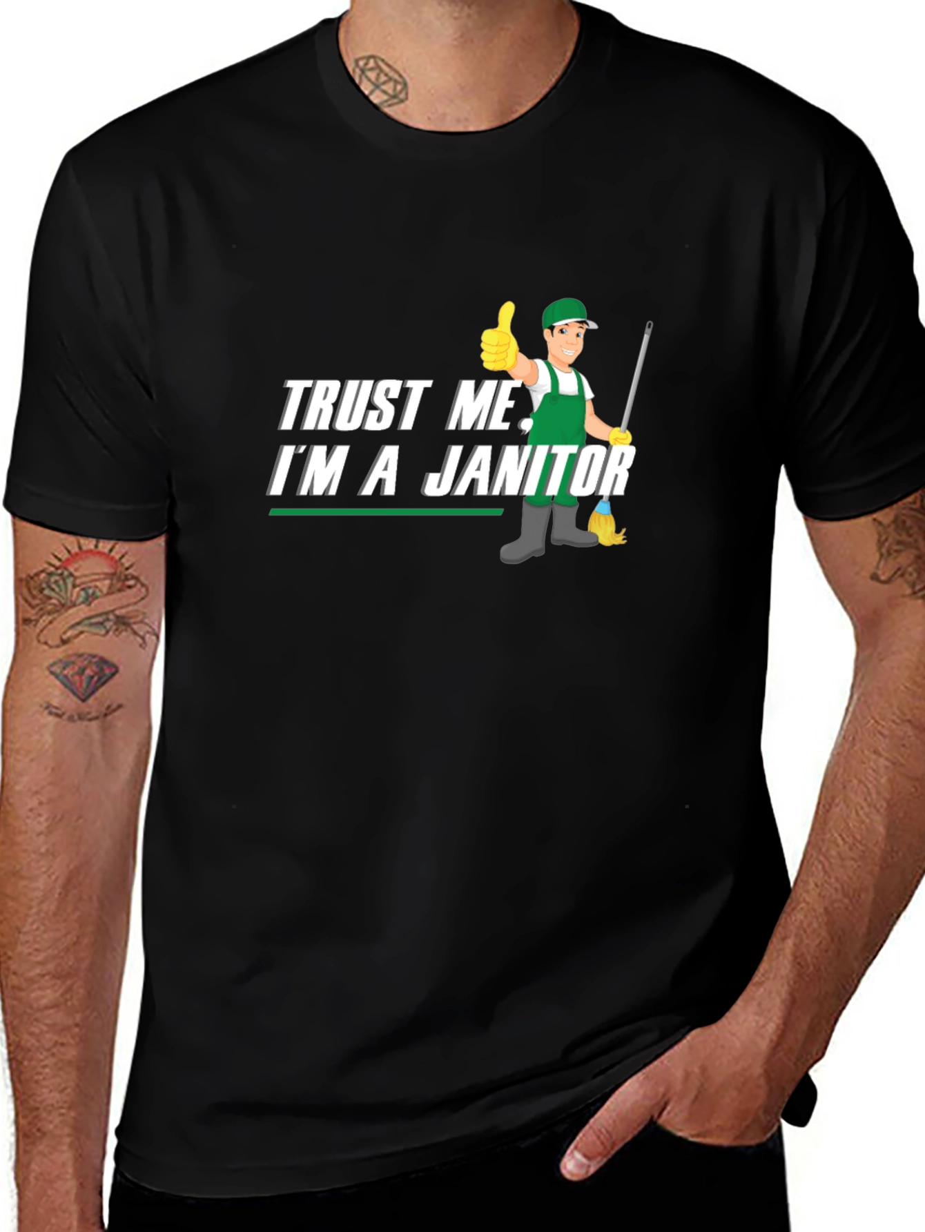 Variant 17 of Trust Me I'm a Janitor Graphic T-Shirt