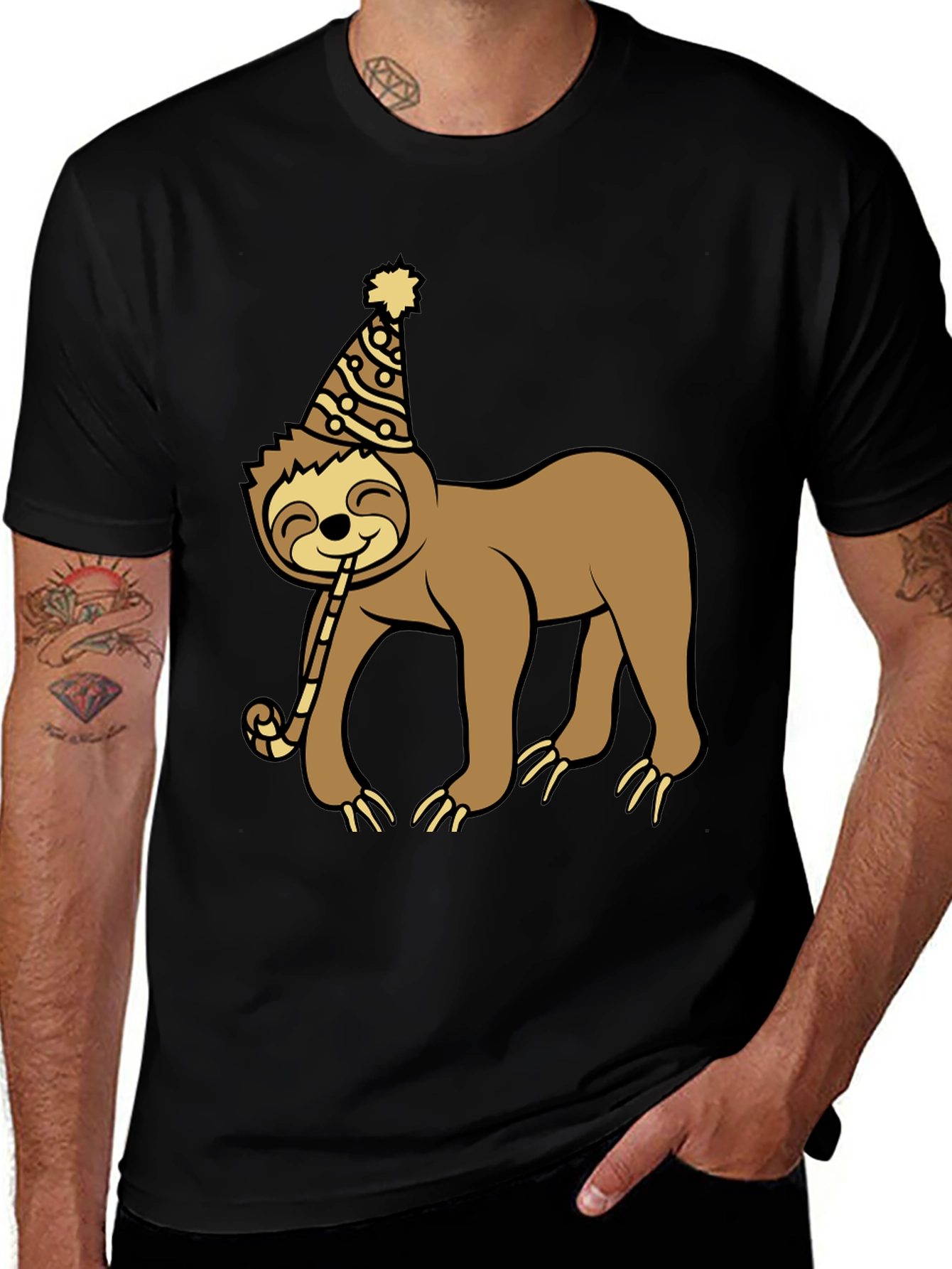 Variant 13 of Party Sloth Graphic T-Shirt