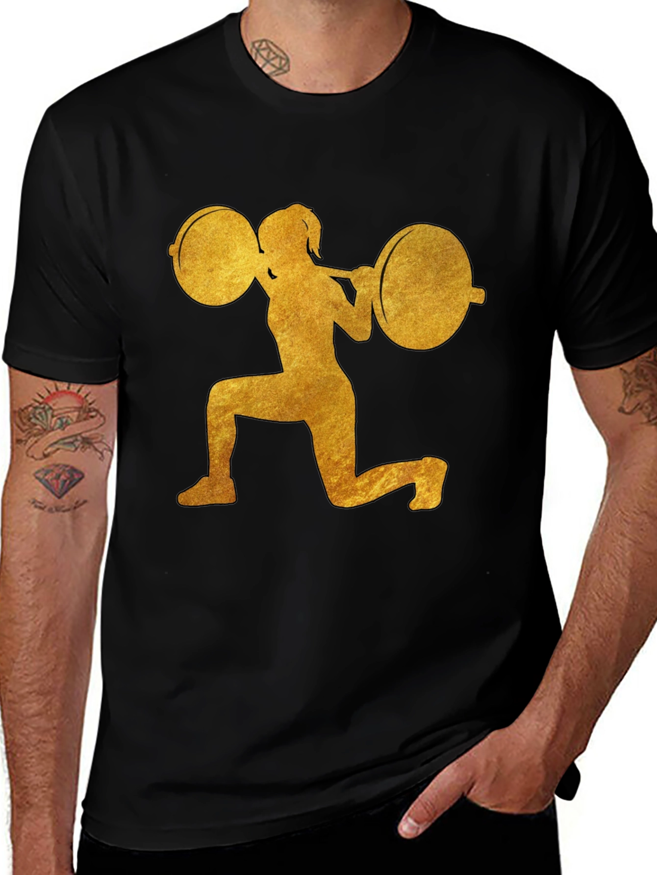 Variant 20 of Workout Woman's Black T-Shirt