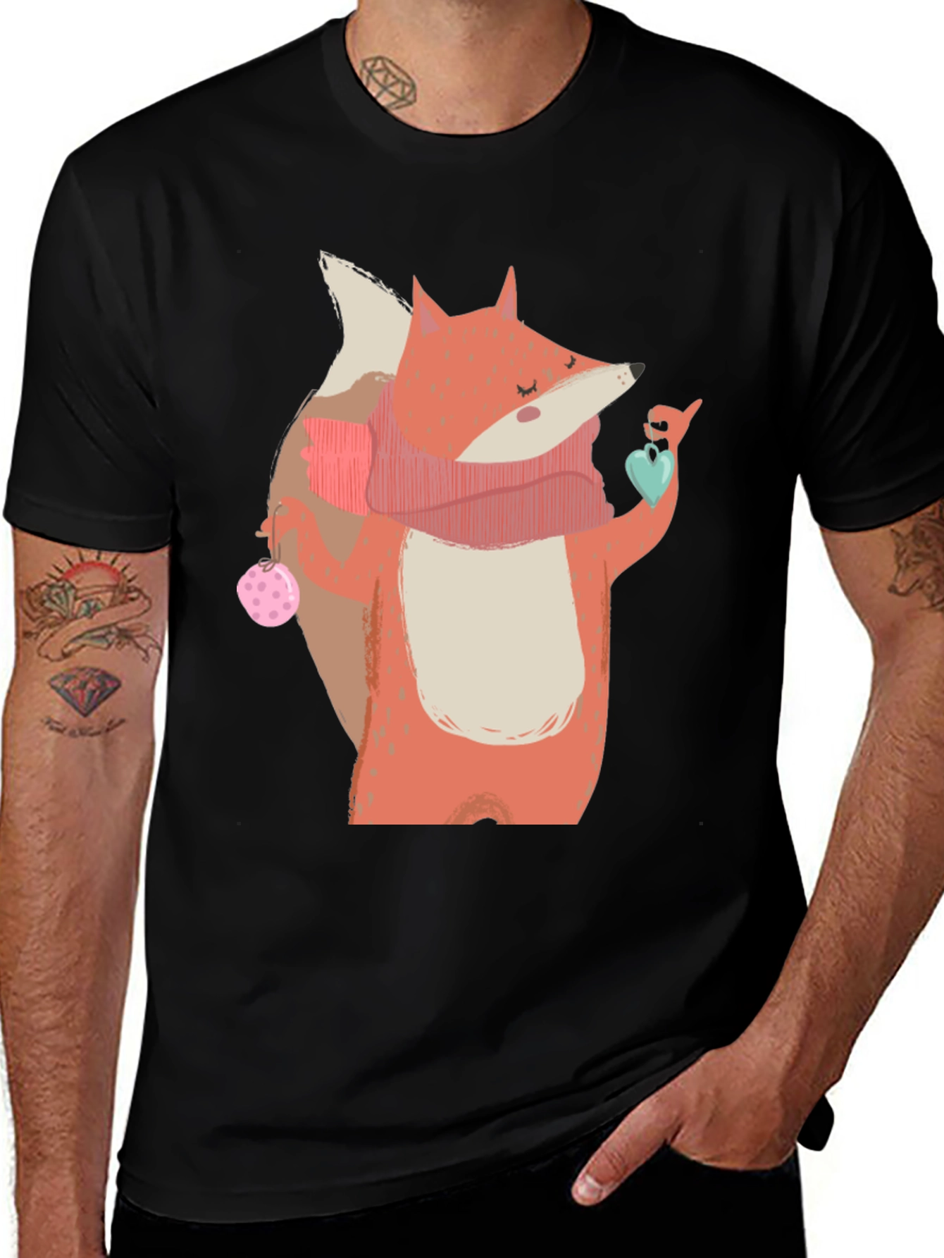 Variant 11 of Fox with Heart T-Shirt - Cozy Comfort