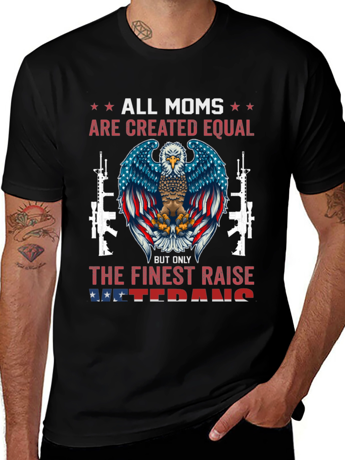 Variant 24 of All Moms Veteran Eagle Graphic Tee