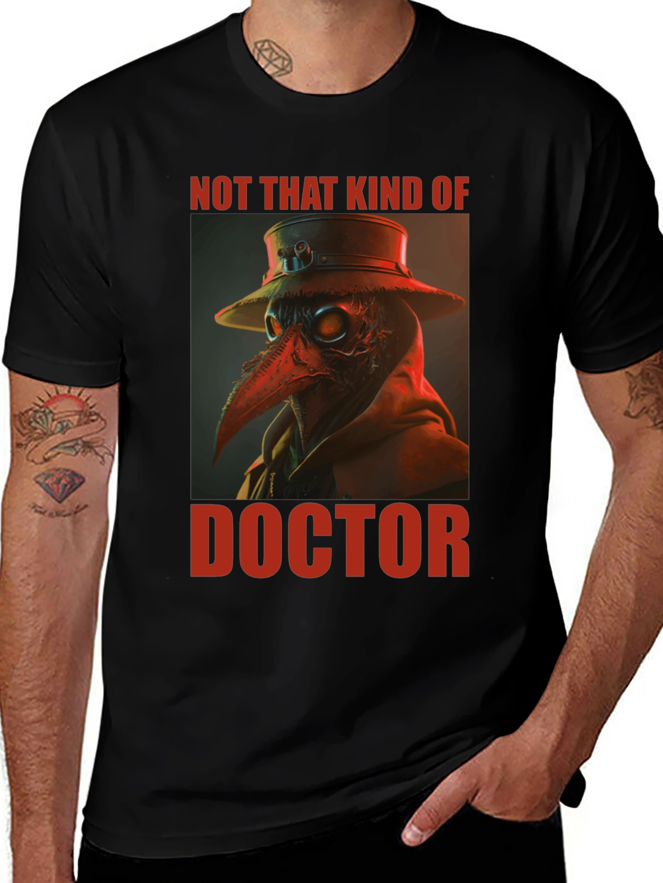 Variant 28 of Plague Doctor T-Shirt - Not That Kind of Doctor Graphic Tee