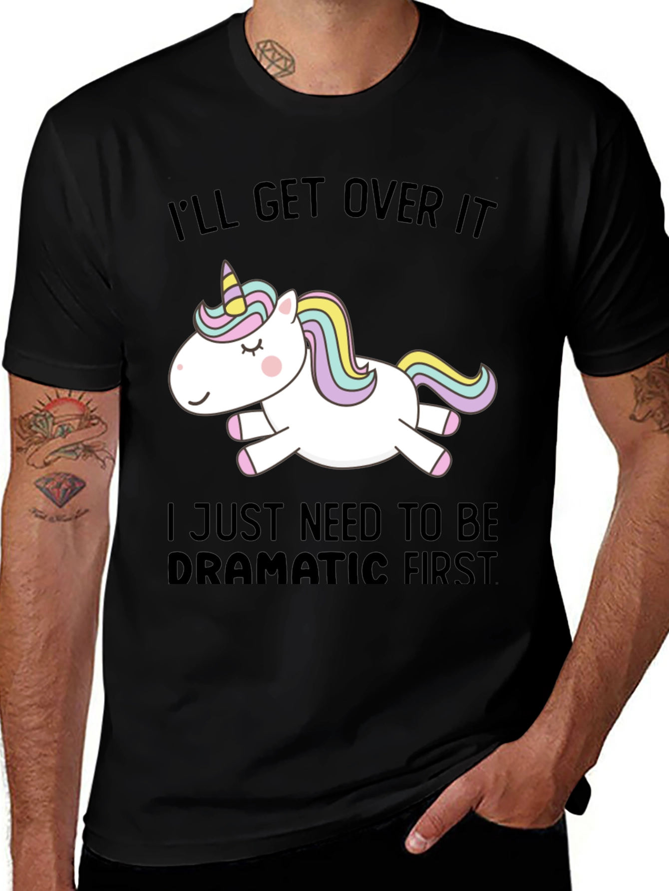 Variant 5 of Dramatic Unicorn Graphic Tee