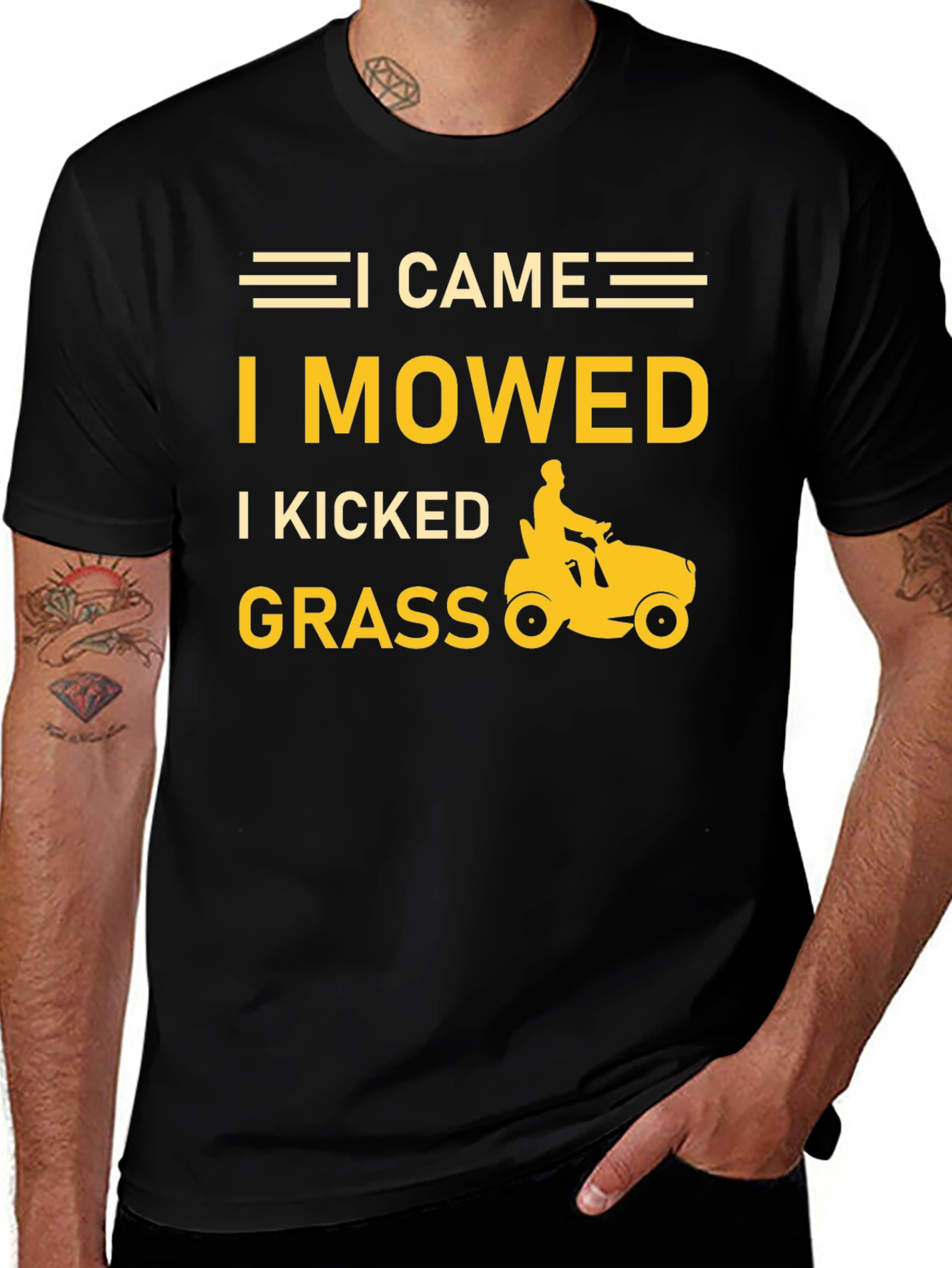 Variant 15 of I Came I Mowed I Kicked Grass T-Shirt