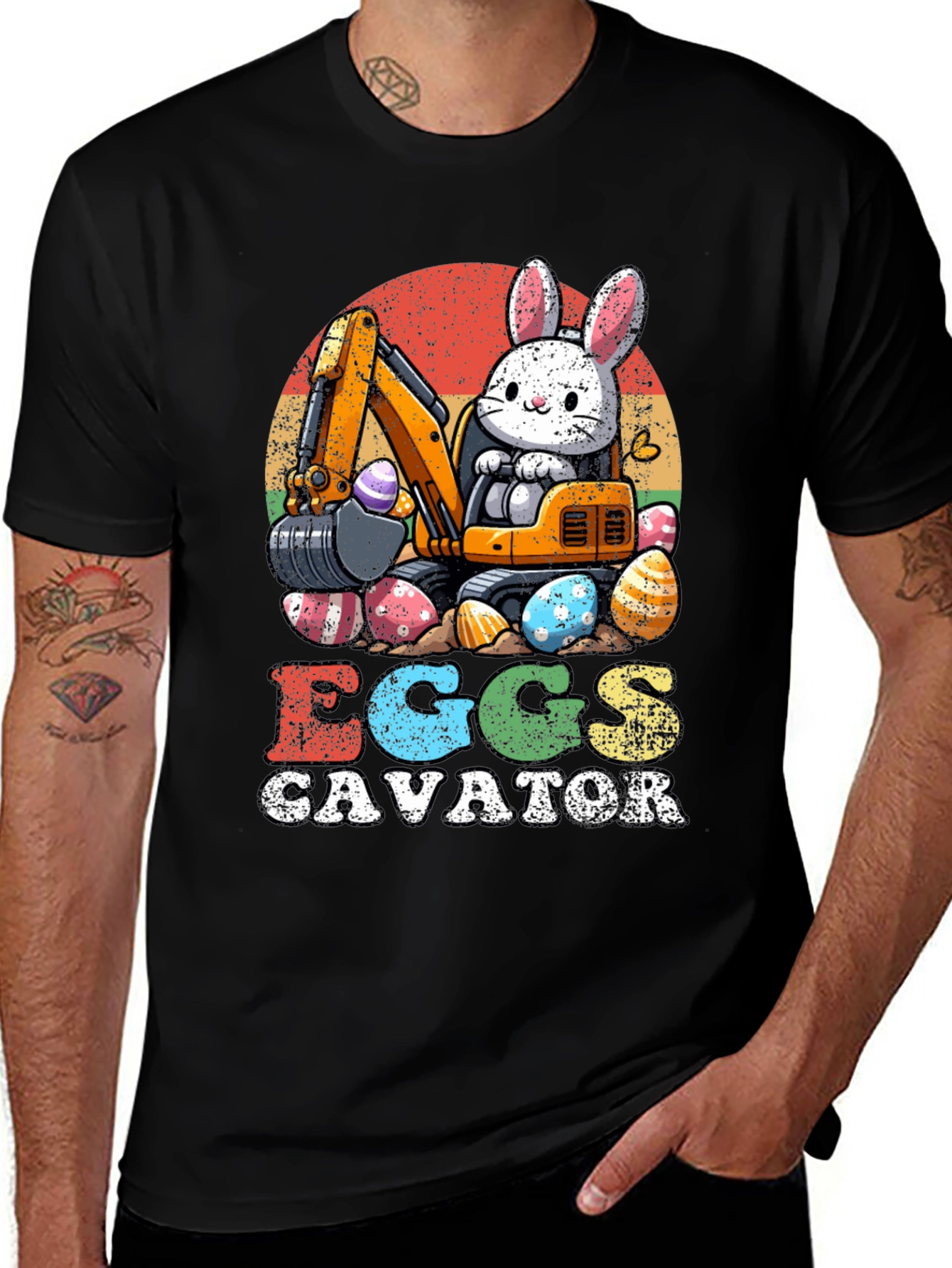 Variant 24 of Eggs-Cavator Easter Bunny T-Shirt
