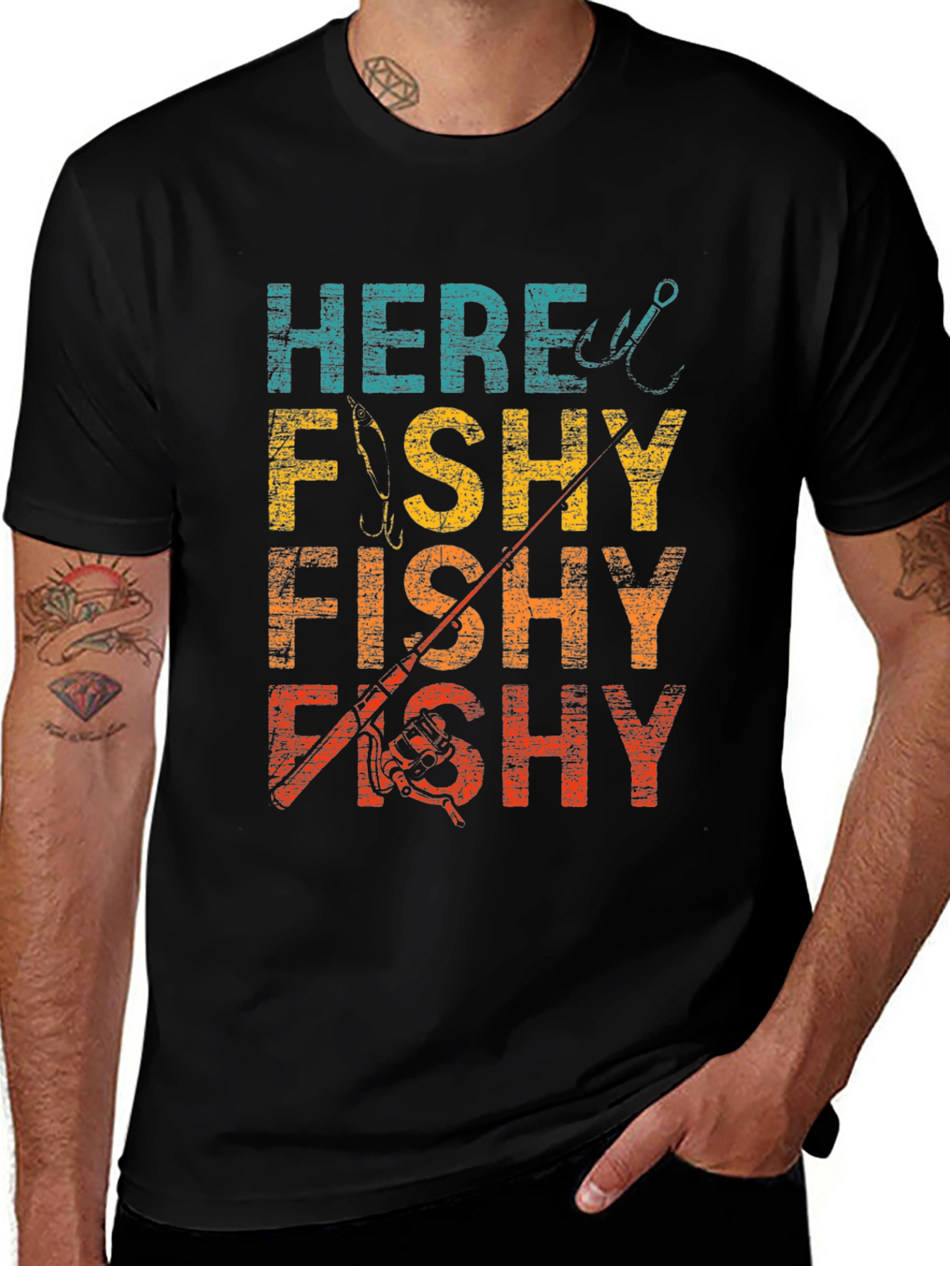 Variant 22 of Here Fishy Fishy Graphic T-Shirt