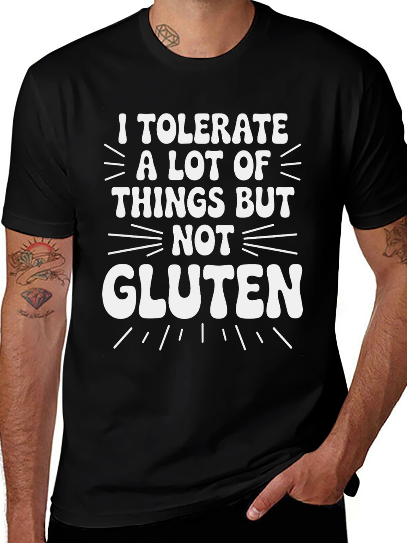 Variant 27 of I Tolerate A Lot But Not Gluten Funny T-Shirt