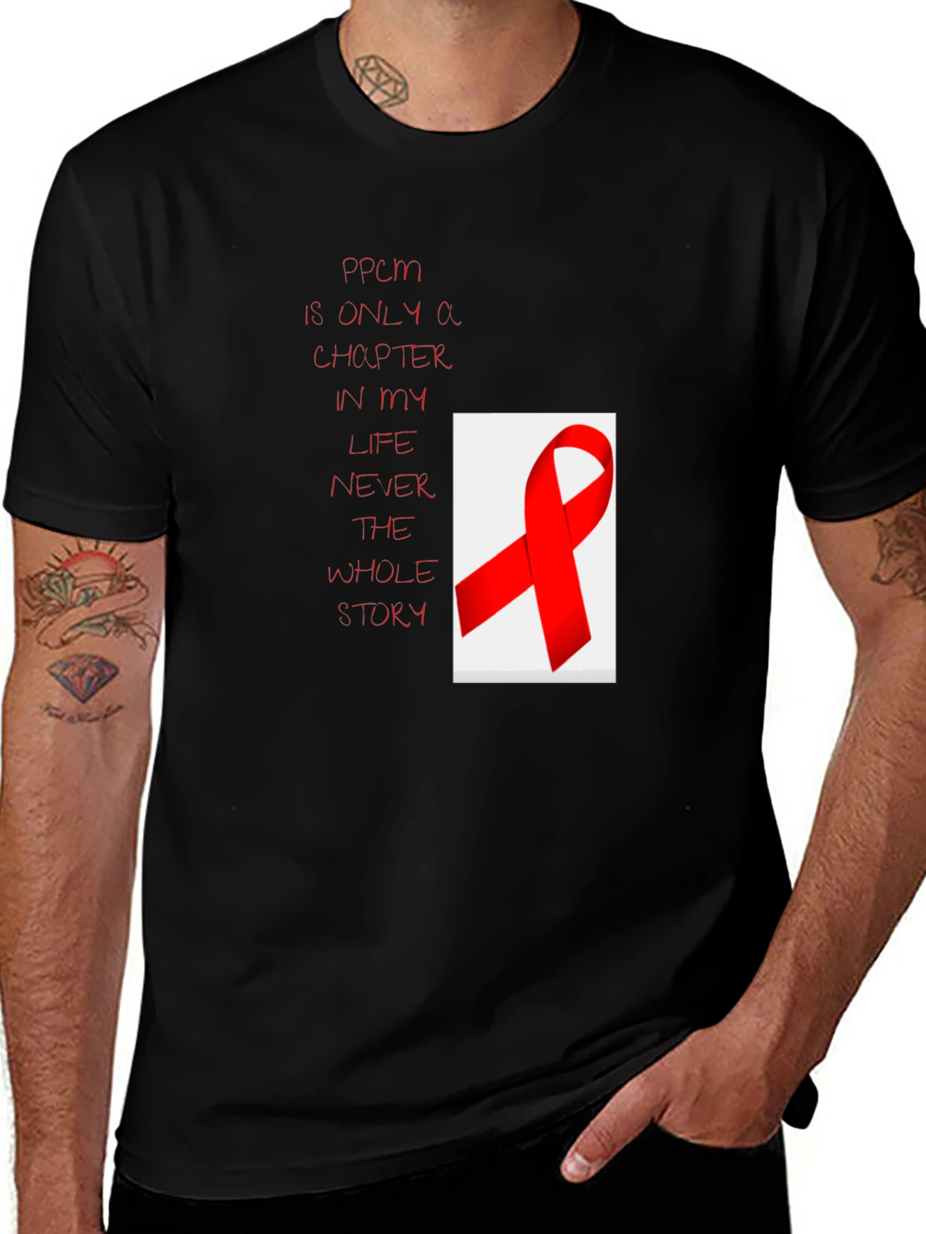 Variant 27 of Red Ribbon Awareness Graphic Tee