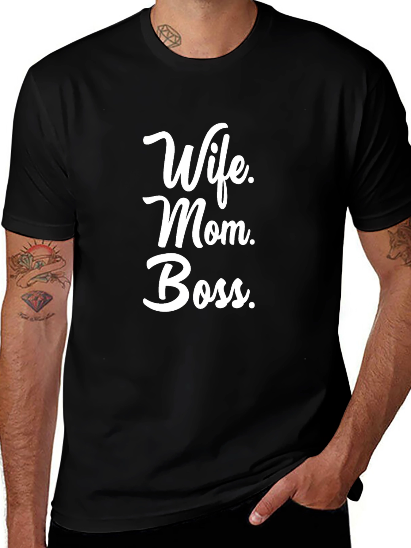 Variant 7 of Wife Mom Boss T-Shirt - Stylish & Empowering