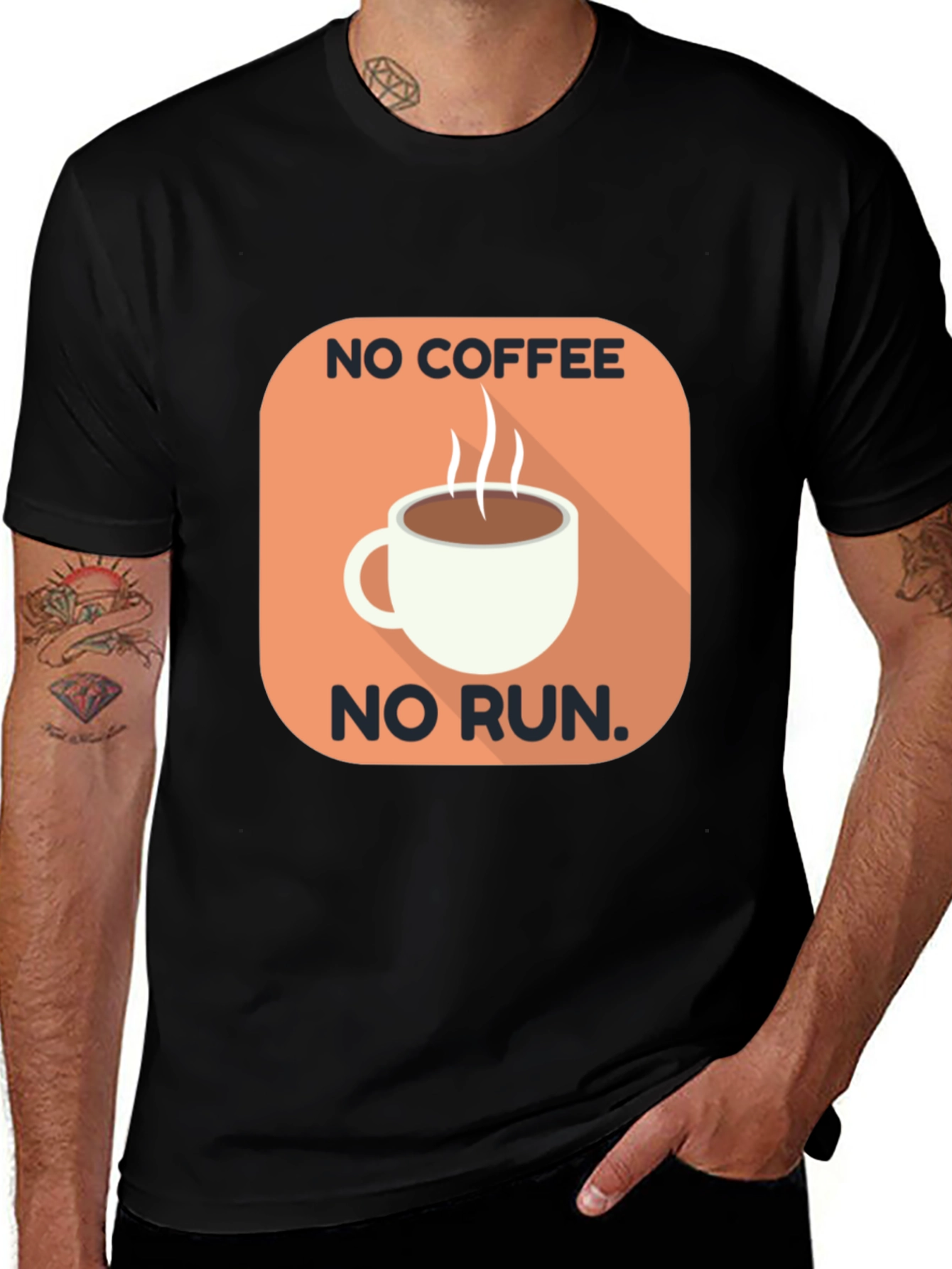 Variant 16 of No Coffee No Run T-Shirt - Funny Runner's Tee