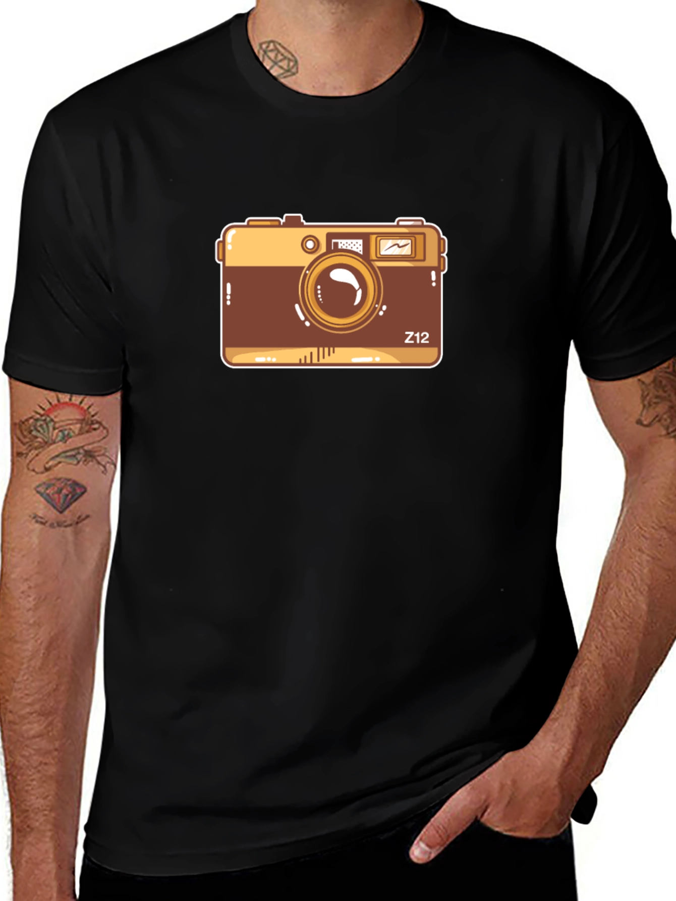 Variant 12 of Retro Camera Graphic Tee - Z12 Vintage Style