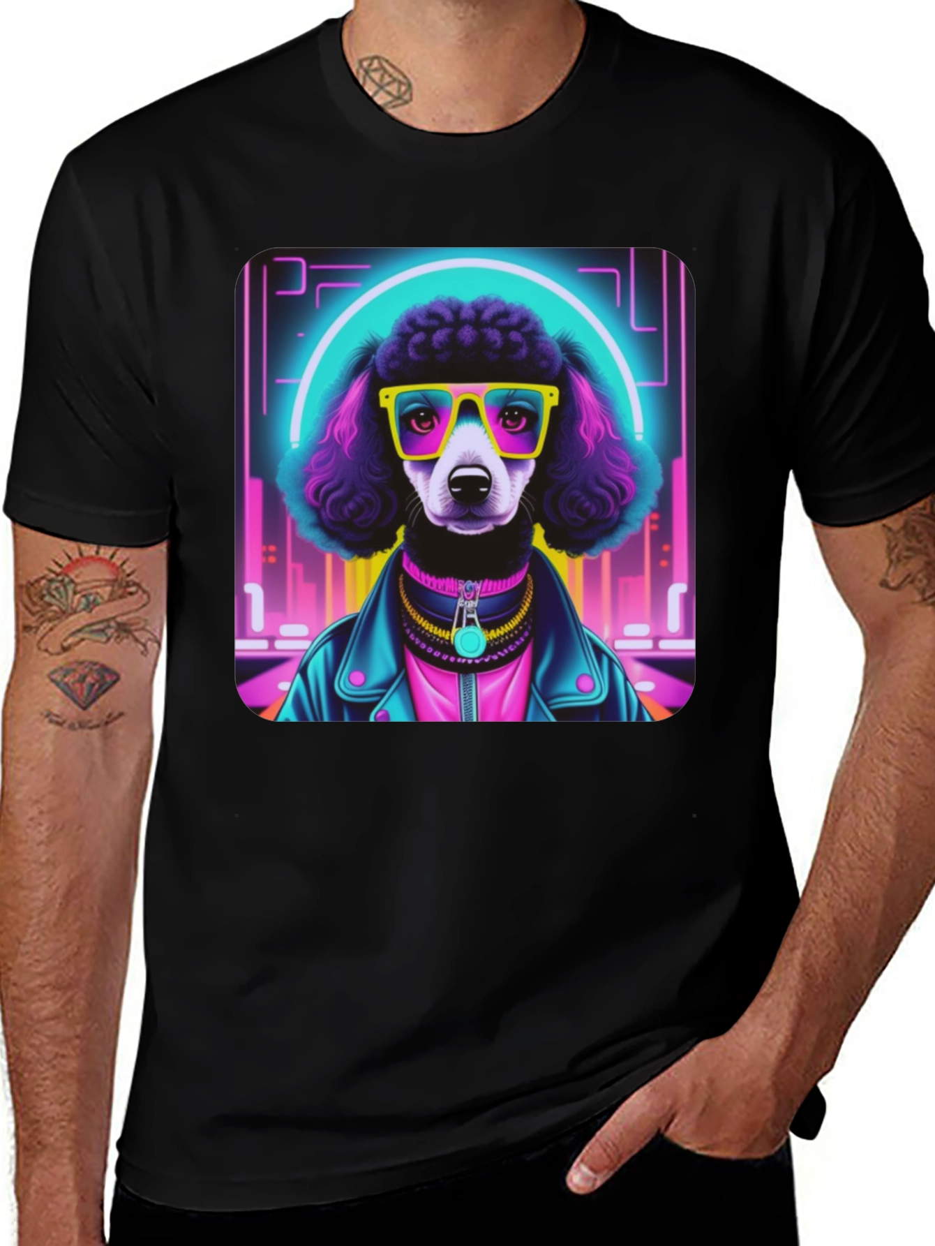 Variant 9 of Retro Poodle Graphic Tee