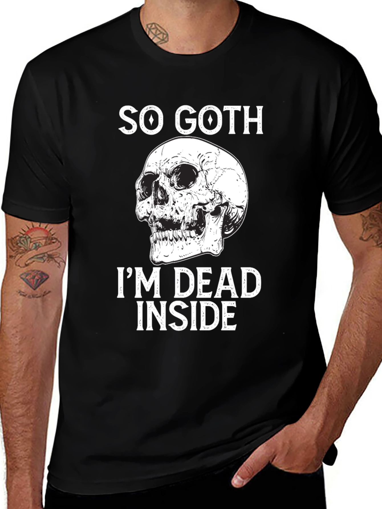 Variant 20 of So Goth I'm Dead Inside T-Shirt - Skull Graphic Tee