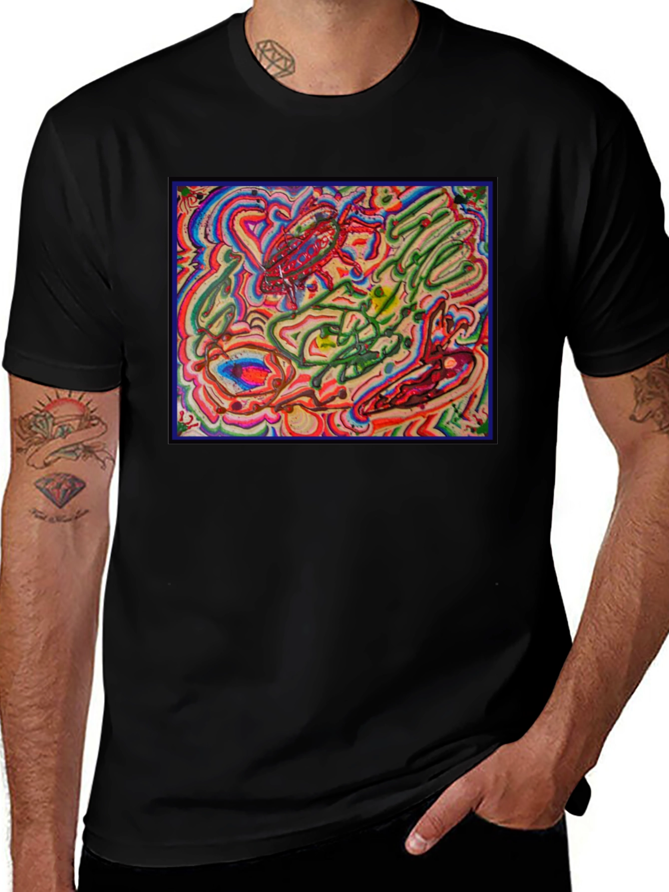 Abstract Art Graphic Tee - Modern Unisex T-Shirt