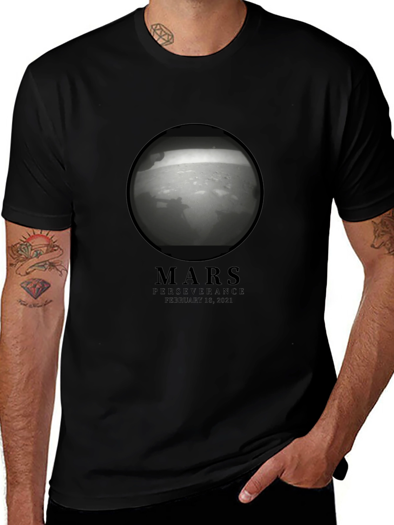 Mars Perseverance Rover Landing Graphic T-Shirt