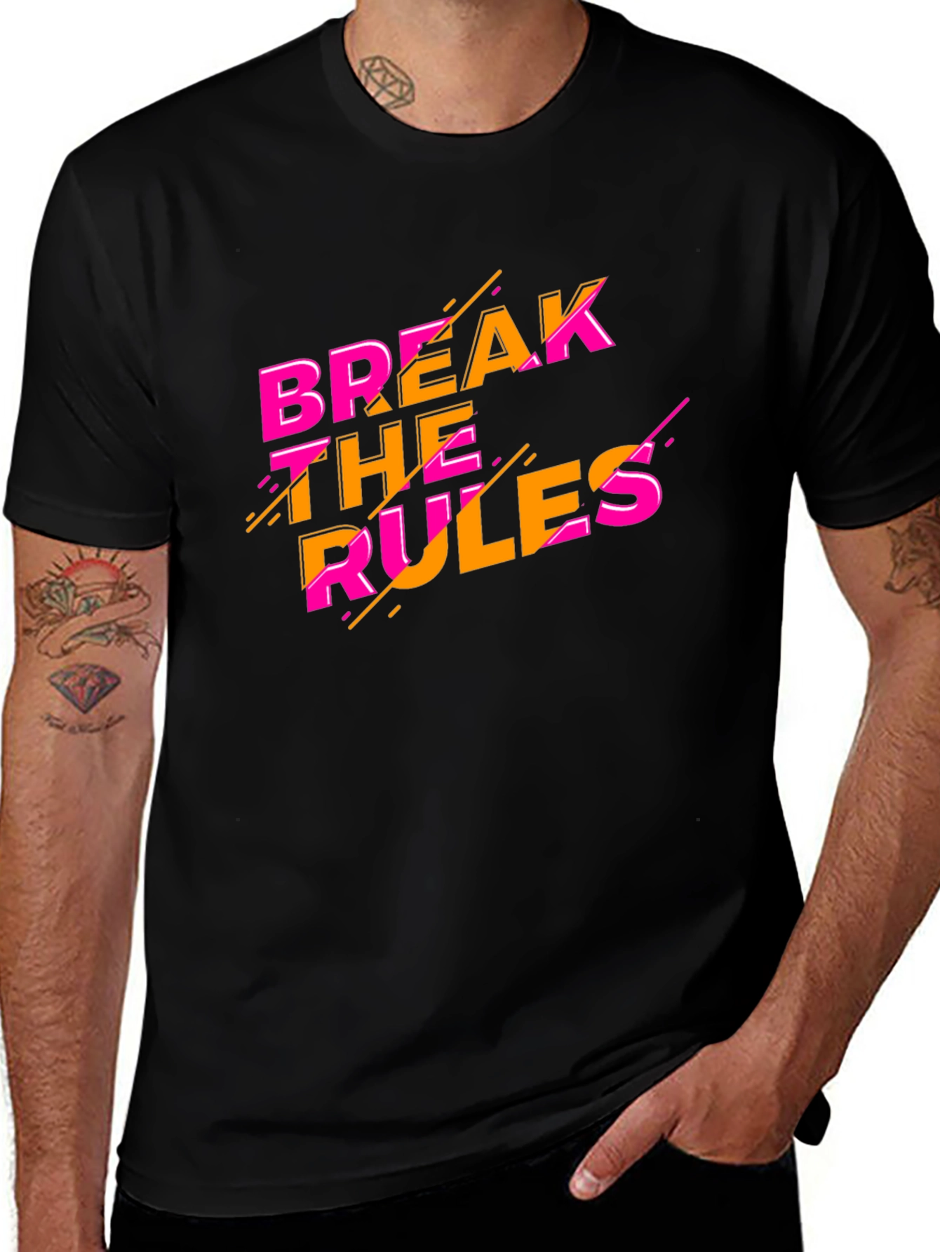 Variant 2 of Break The Rules Graphic T-Shirt - Bold Statement Tee