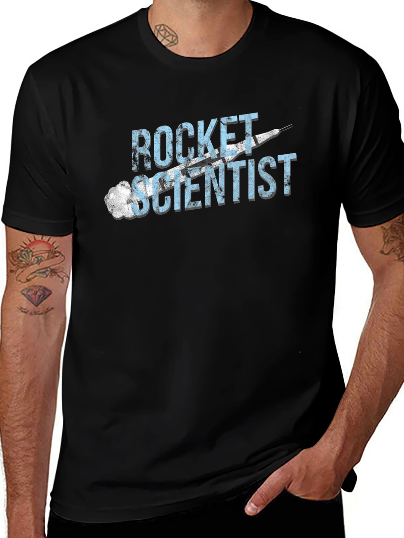 Variant 13 of Rocket Scientist Black Graphic Tee