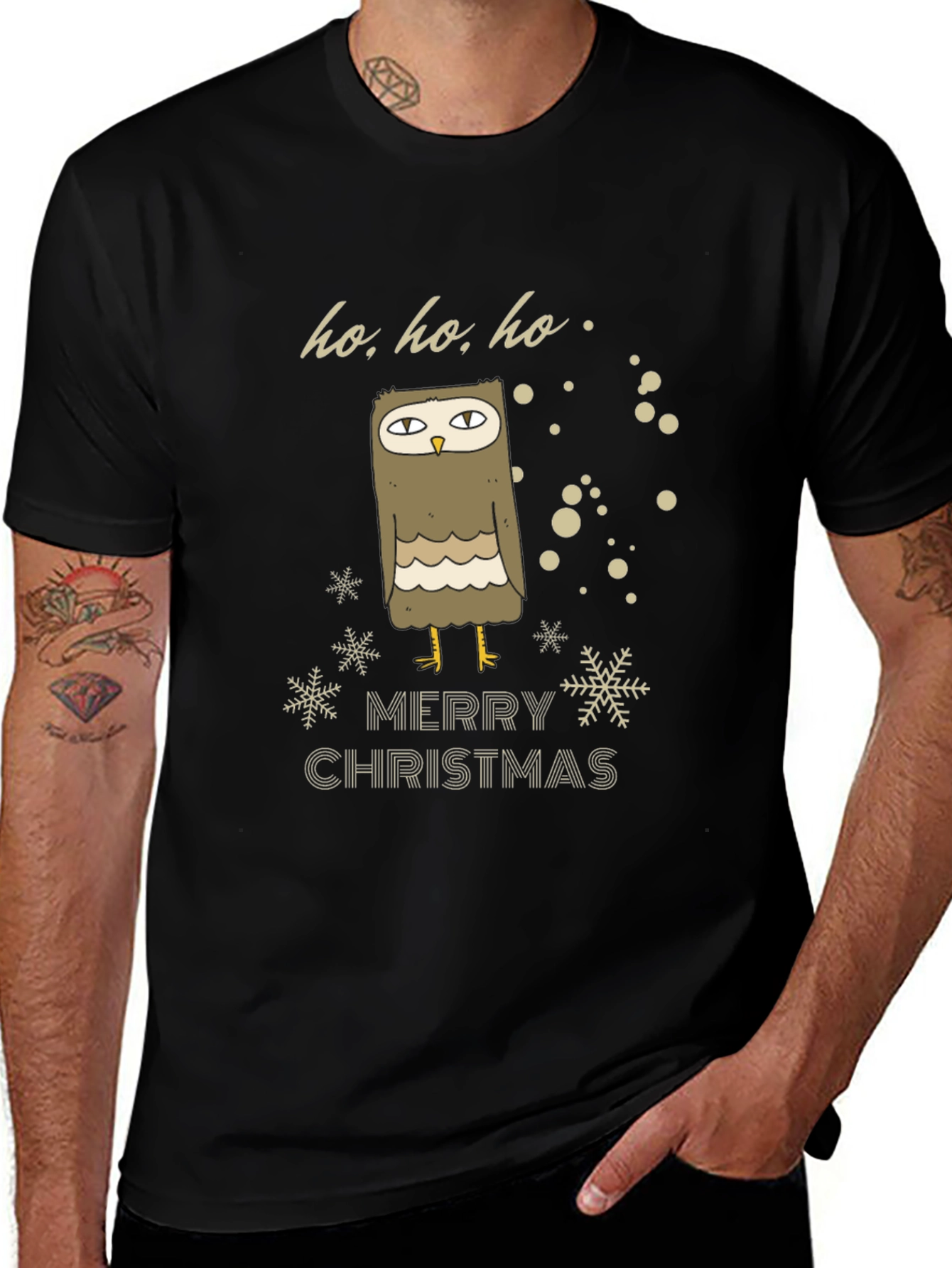 Variant 25 of Owl Merry Christmas T-Shirt - Holiday Tee