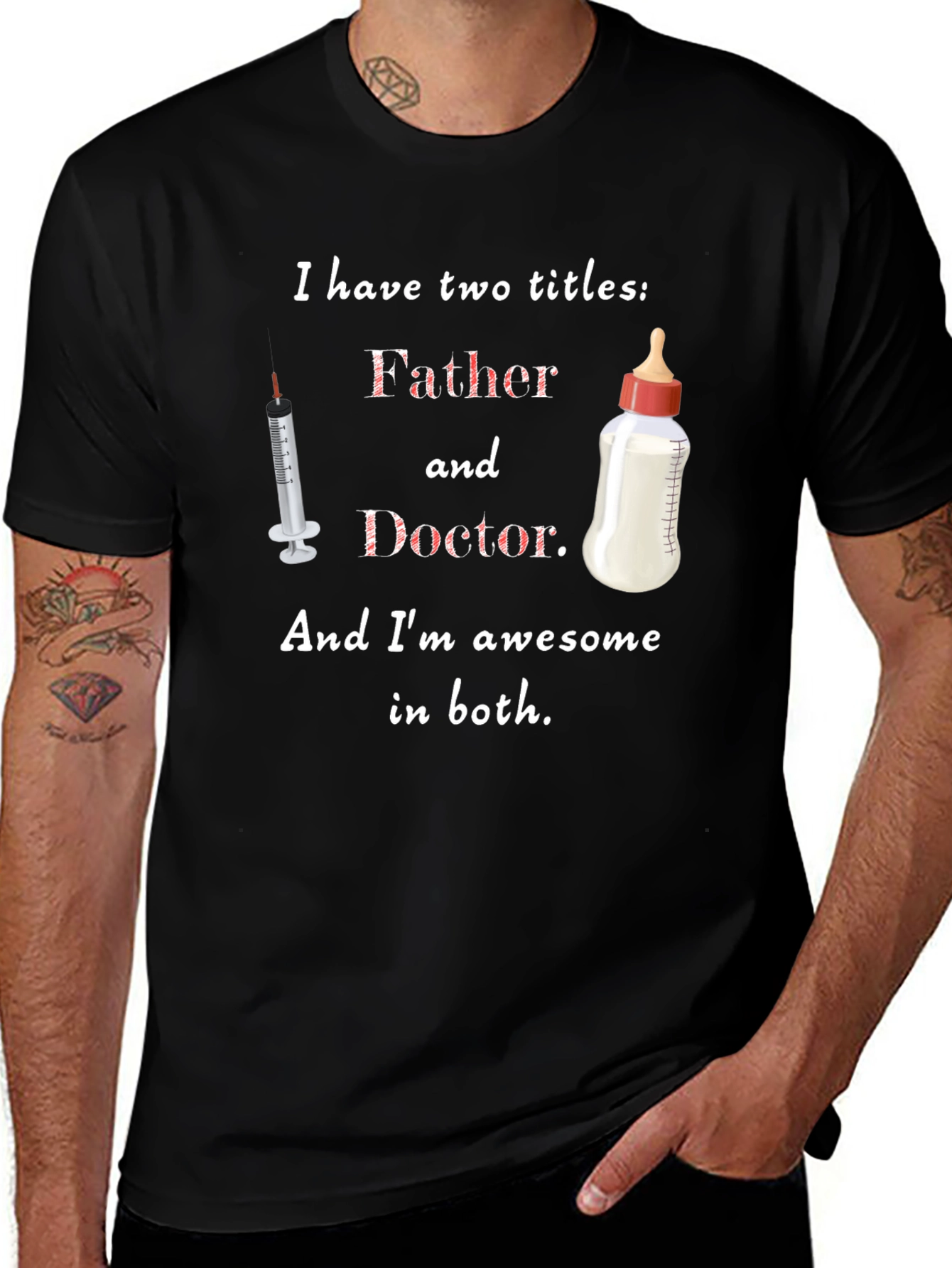 Variant 21 of Father and Doctor T-Shirt - Awesome Dad Gift