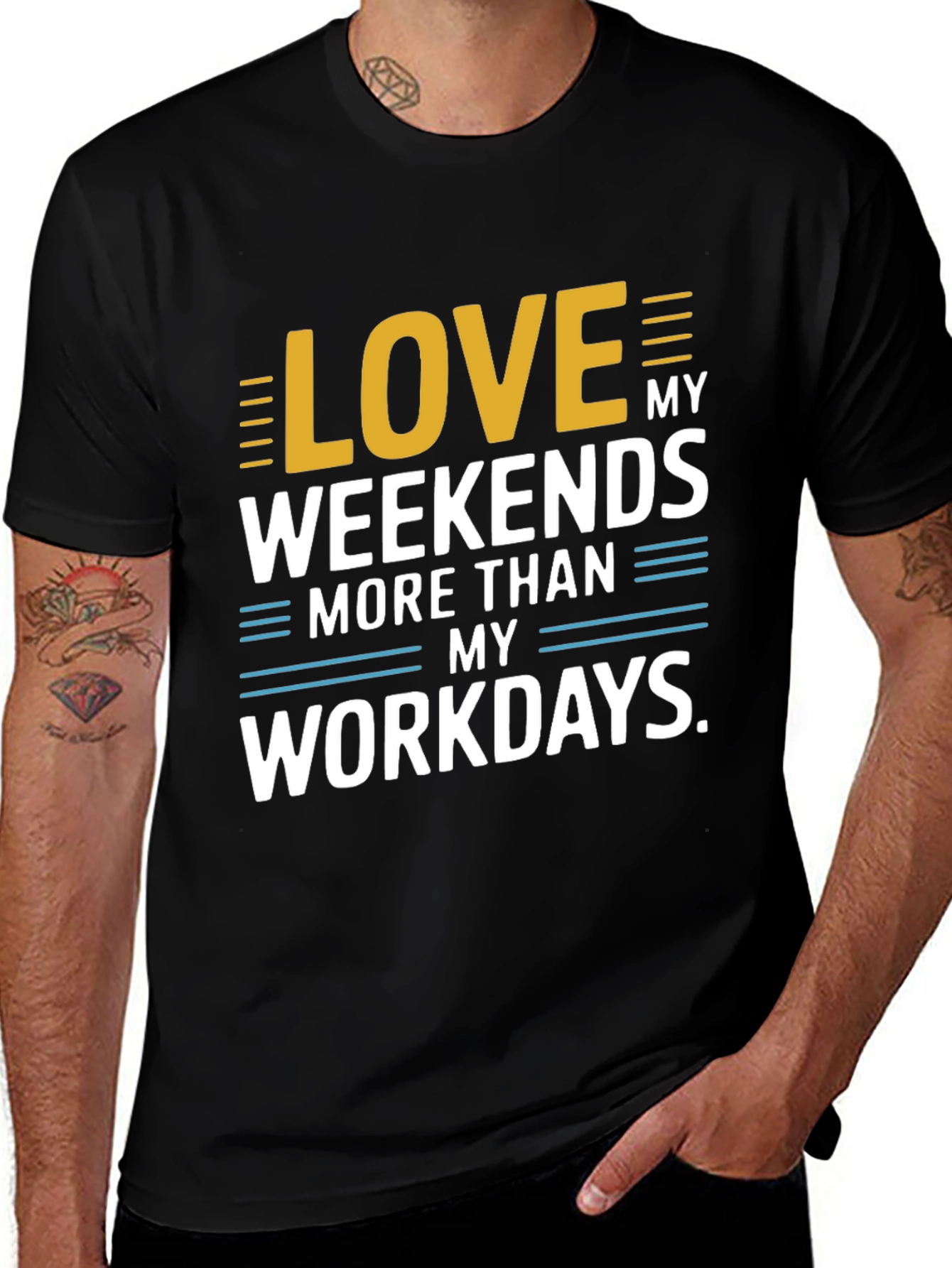 Variant 6 of Love Weekends Graphic T-Shirt