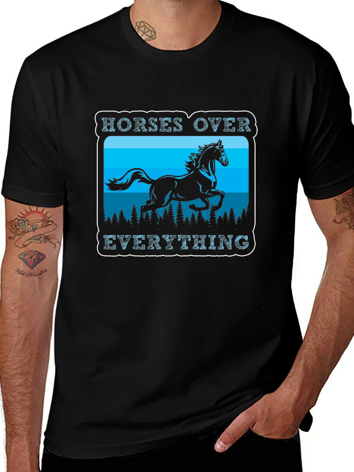 Variant 12 of Horses Over Everything Graphic Tee