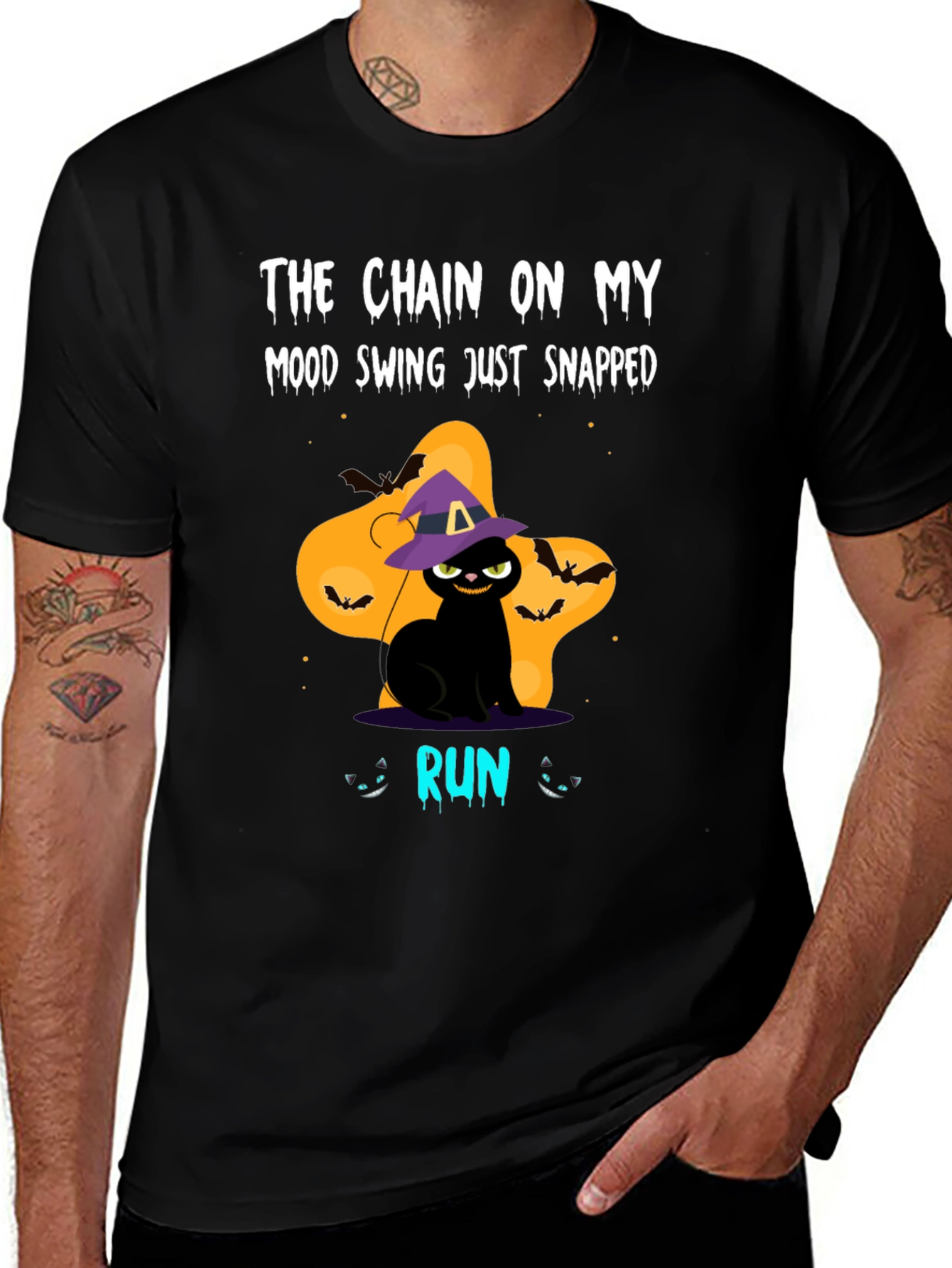 Variant 20 of Halloween Cat Mood Swing Graphic Tee