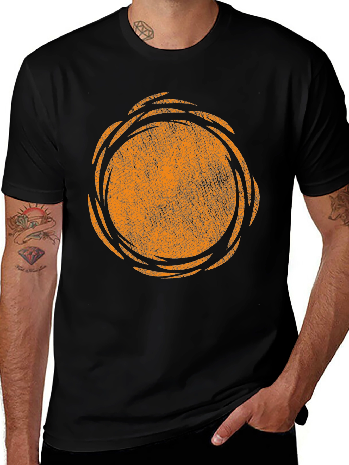 Variant 29 of Retro Sun Graphic Black T-Shirt