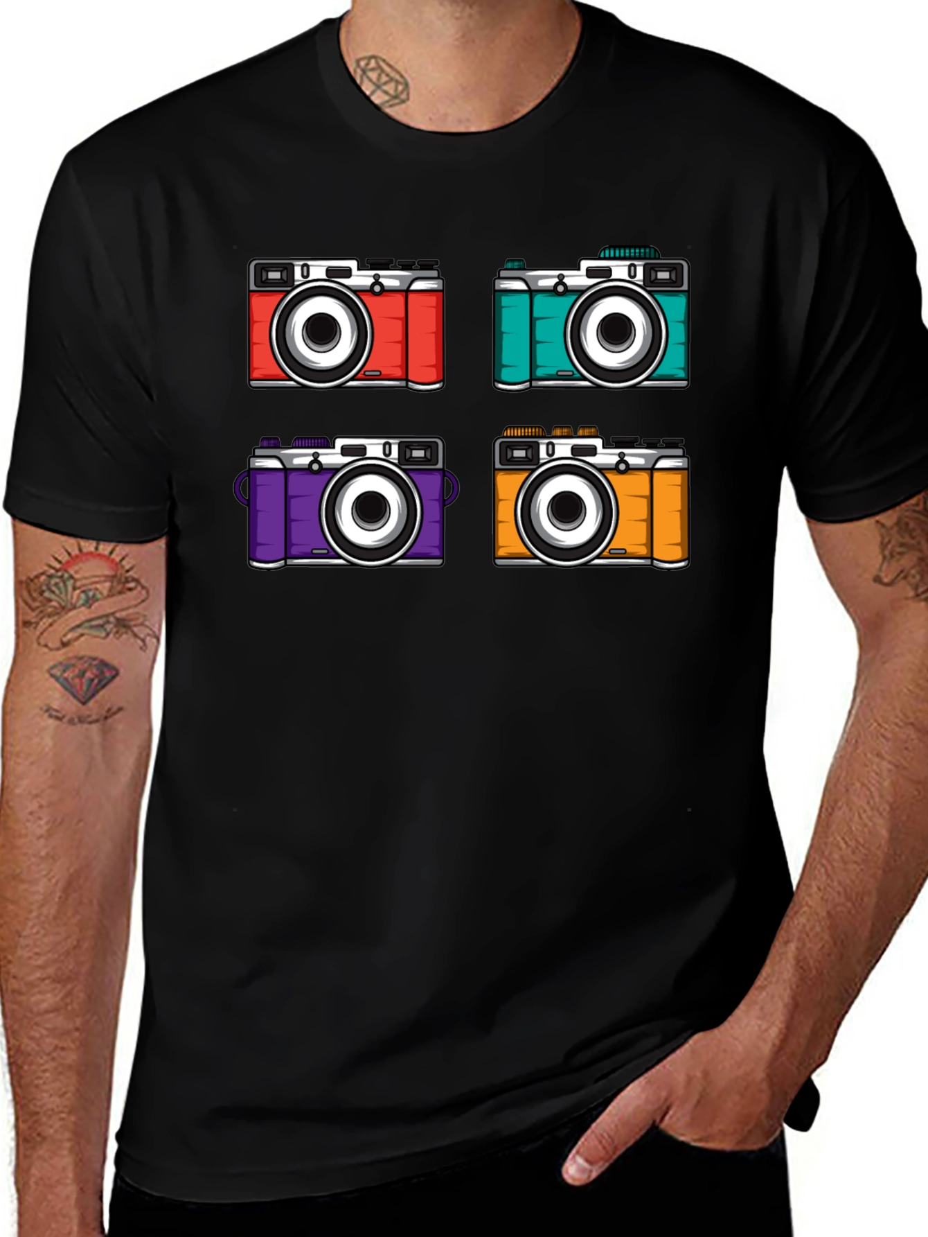 Retro Camera Graphic Tee - Stylish Photography T-Shirt