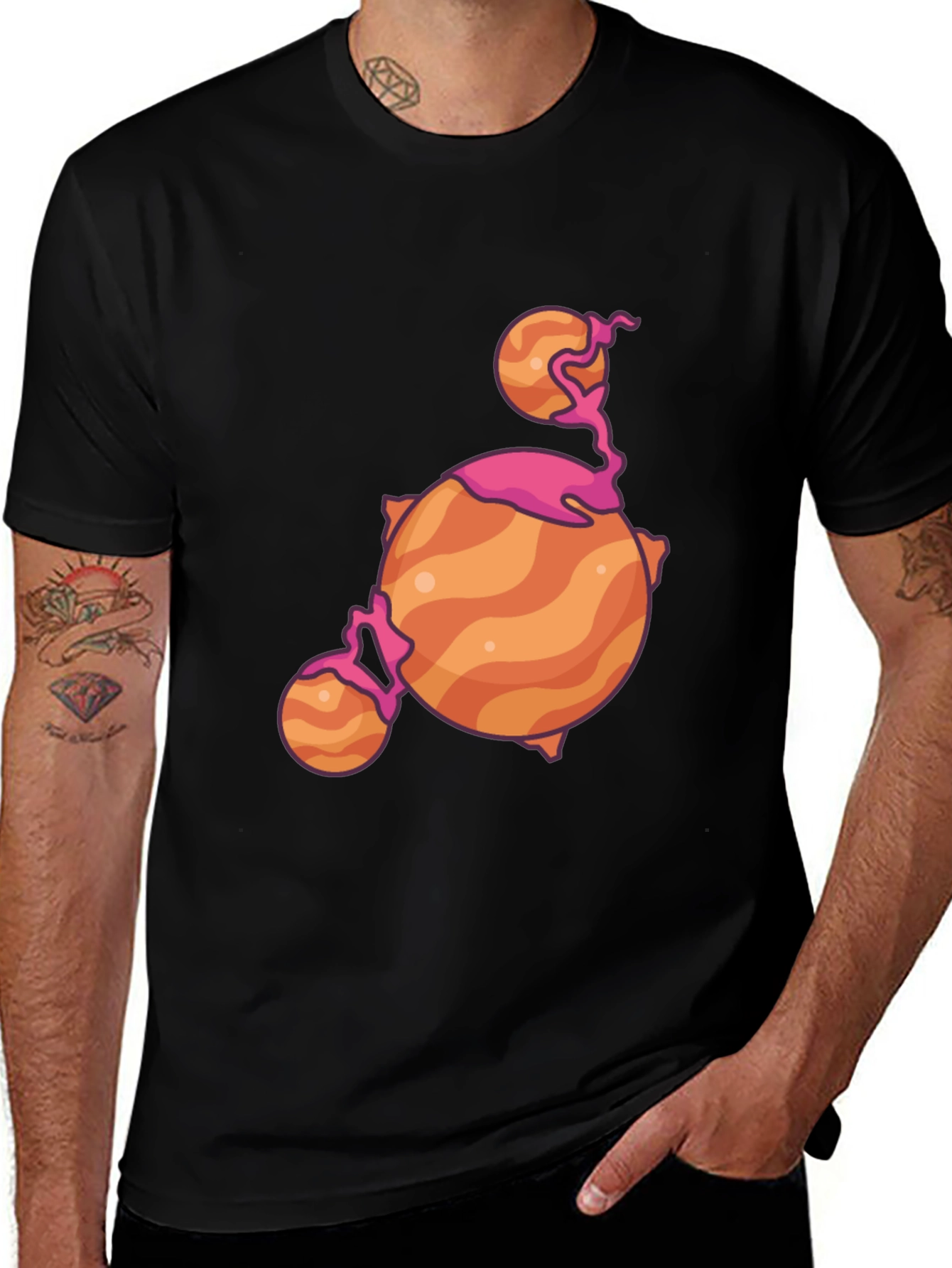 Variant 25 of Cartoon Planet Black T-Shirt