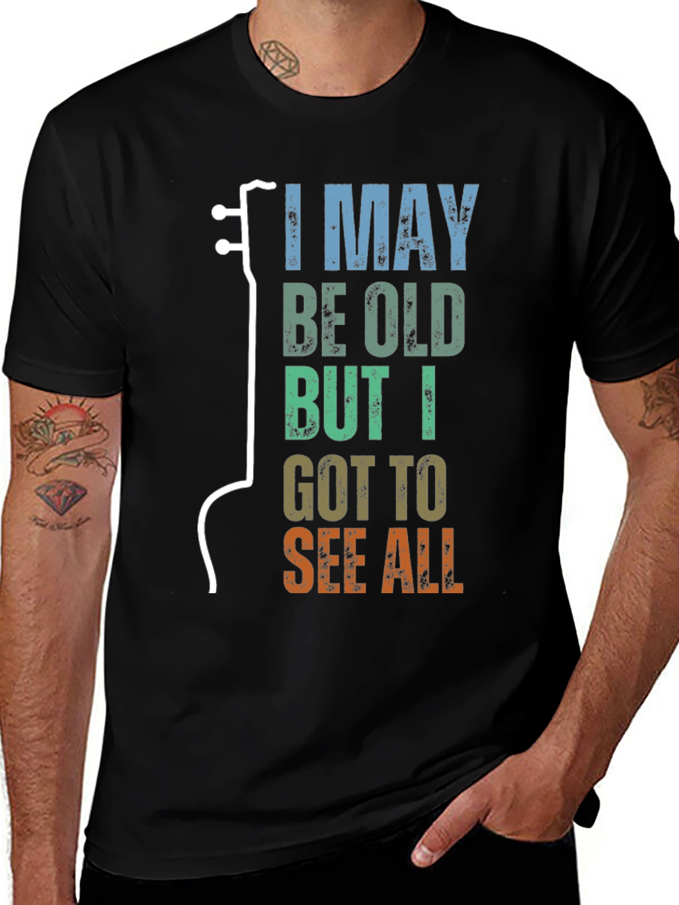 Variant 22 of I May Be Old Guitar Lover T-Shirt