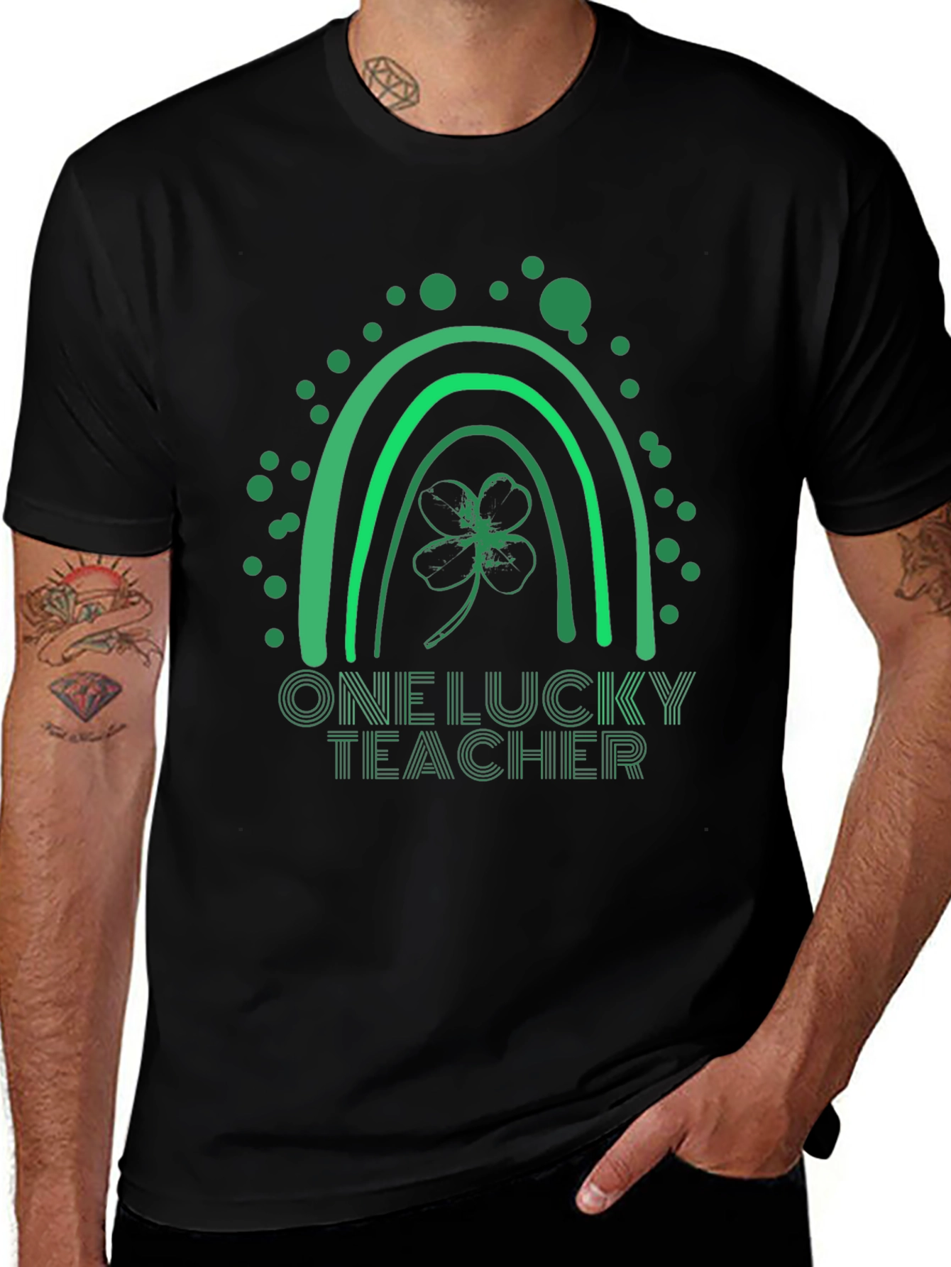 Variant 23 of Lucky Teacher Graphic Tee - St. Patrick's Day