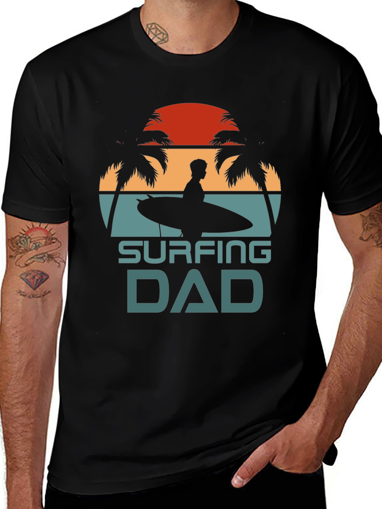 Surfing Dad T-Shirt - Beach Vibes