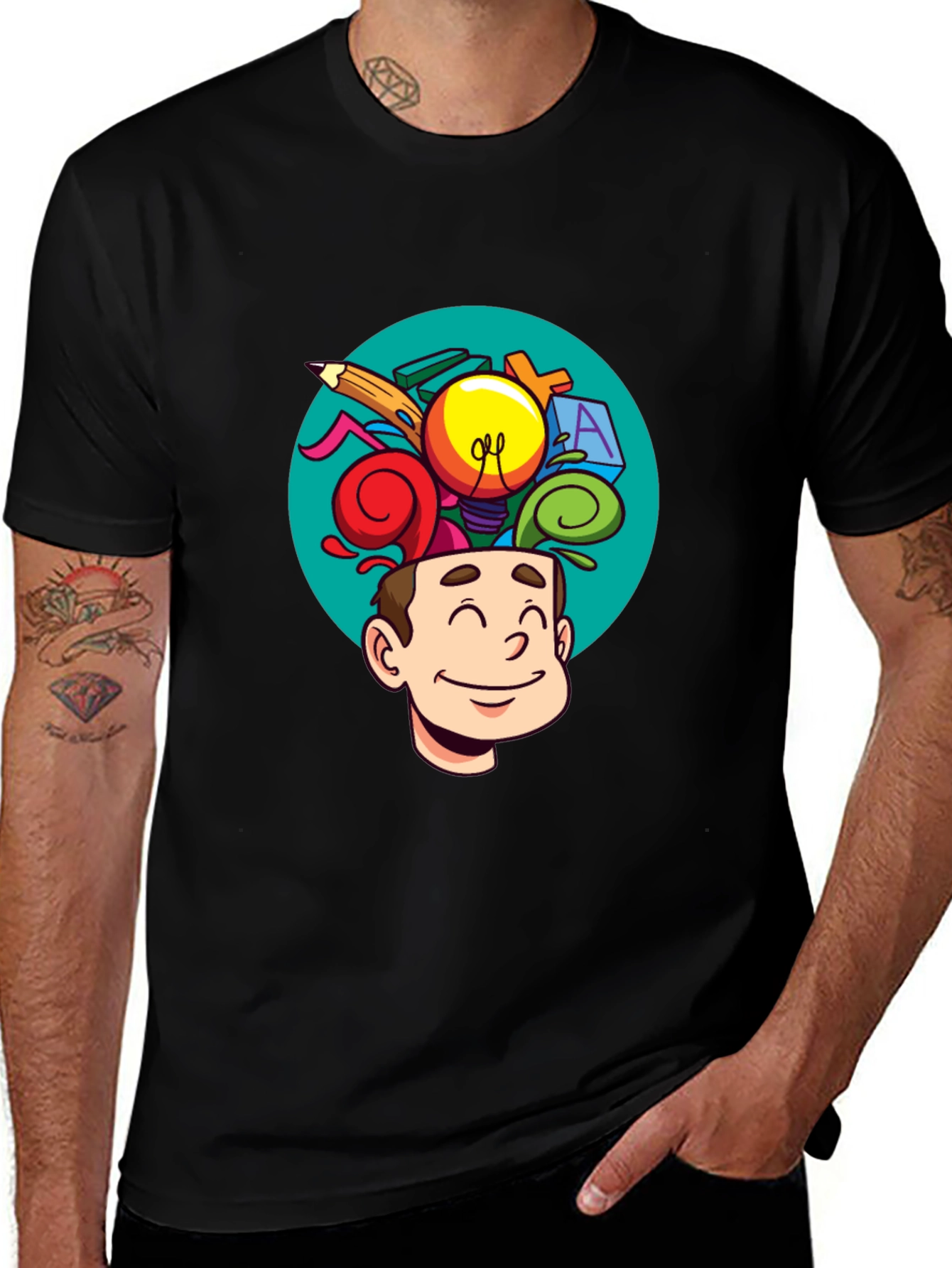 Variant 24 of Creative Mind T-Shirt - Cartoon Brain