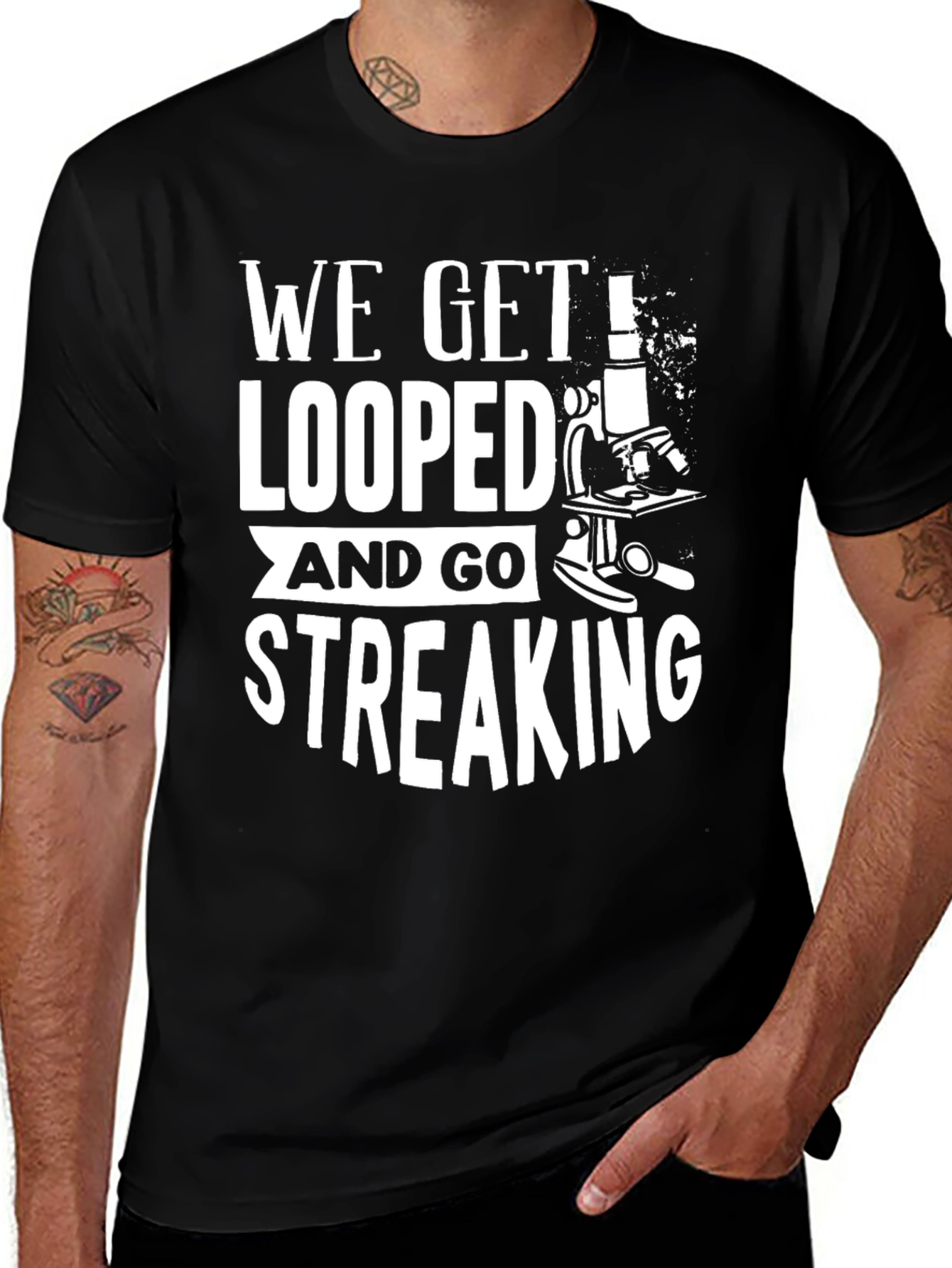 Variant 24 of We Get Looped Funny Microscope T-Shirt