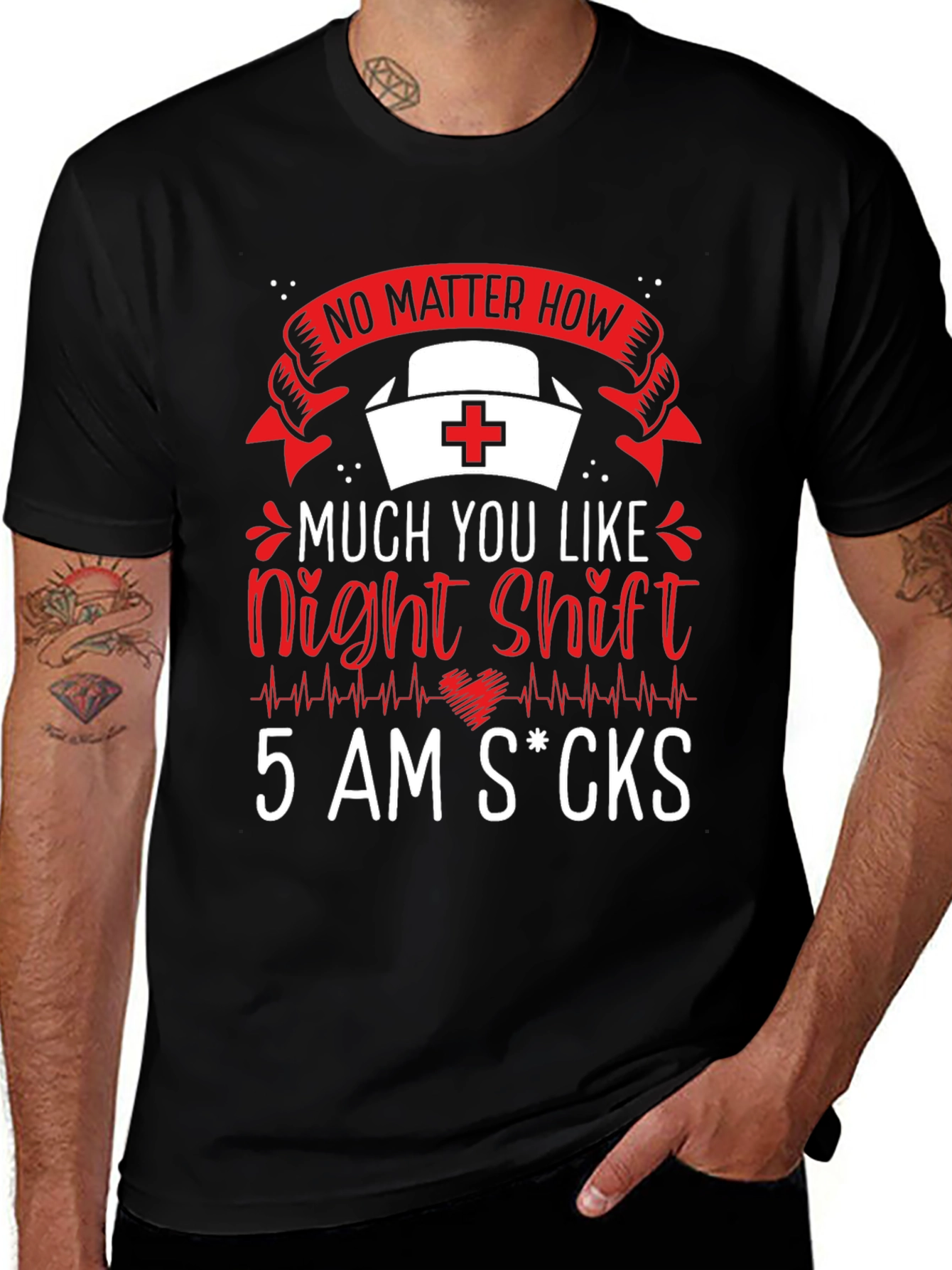 Variant 26 of Night Shift Nurse Funny T-Shirt