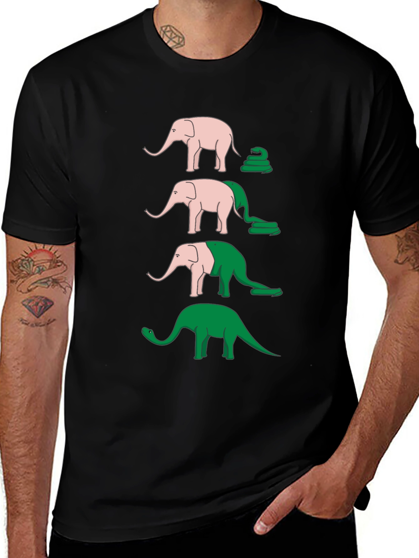 Variant 7 of Elephant Evolution T-Shirt