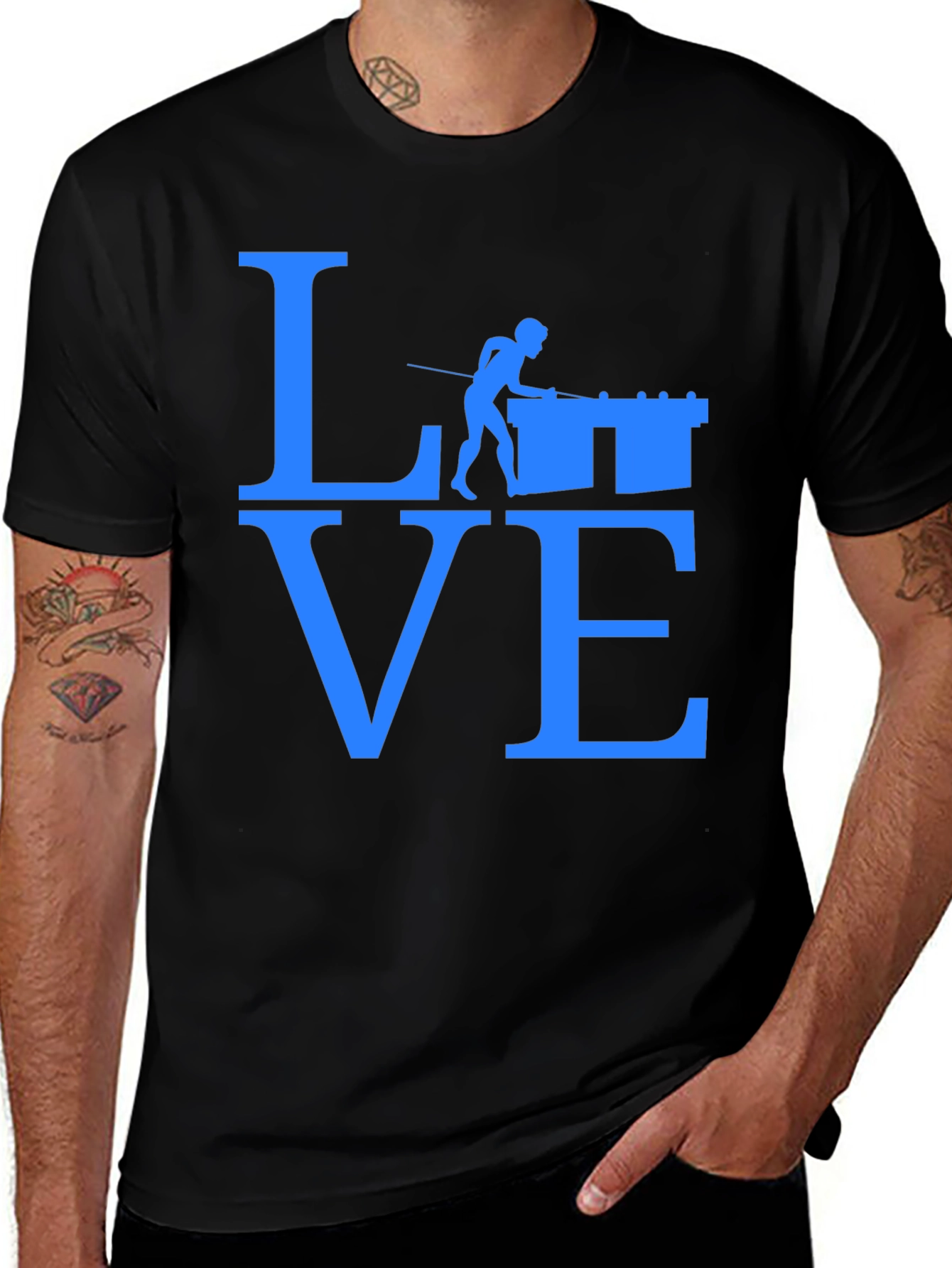 Variant 14 of Love Foosball T-Shirt - Black