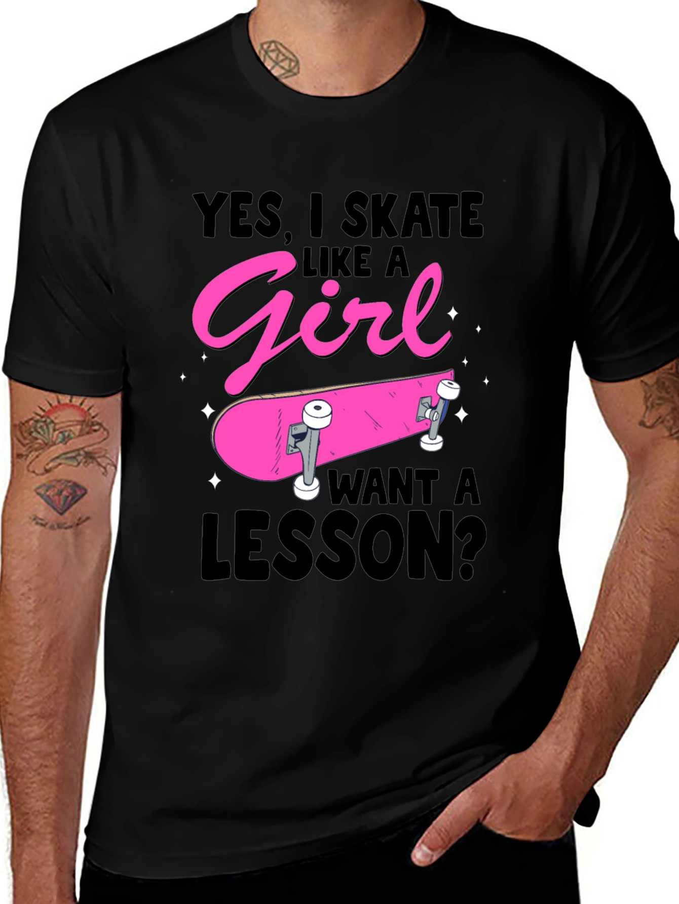 Variant 15 of Skate Like a Girl T-Shirt Funny Skater Gift