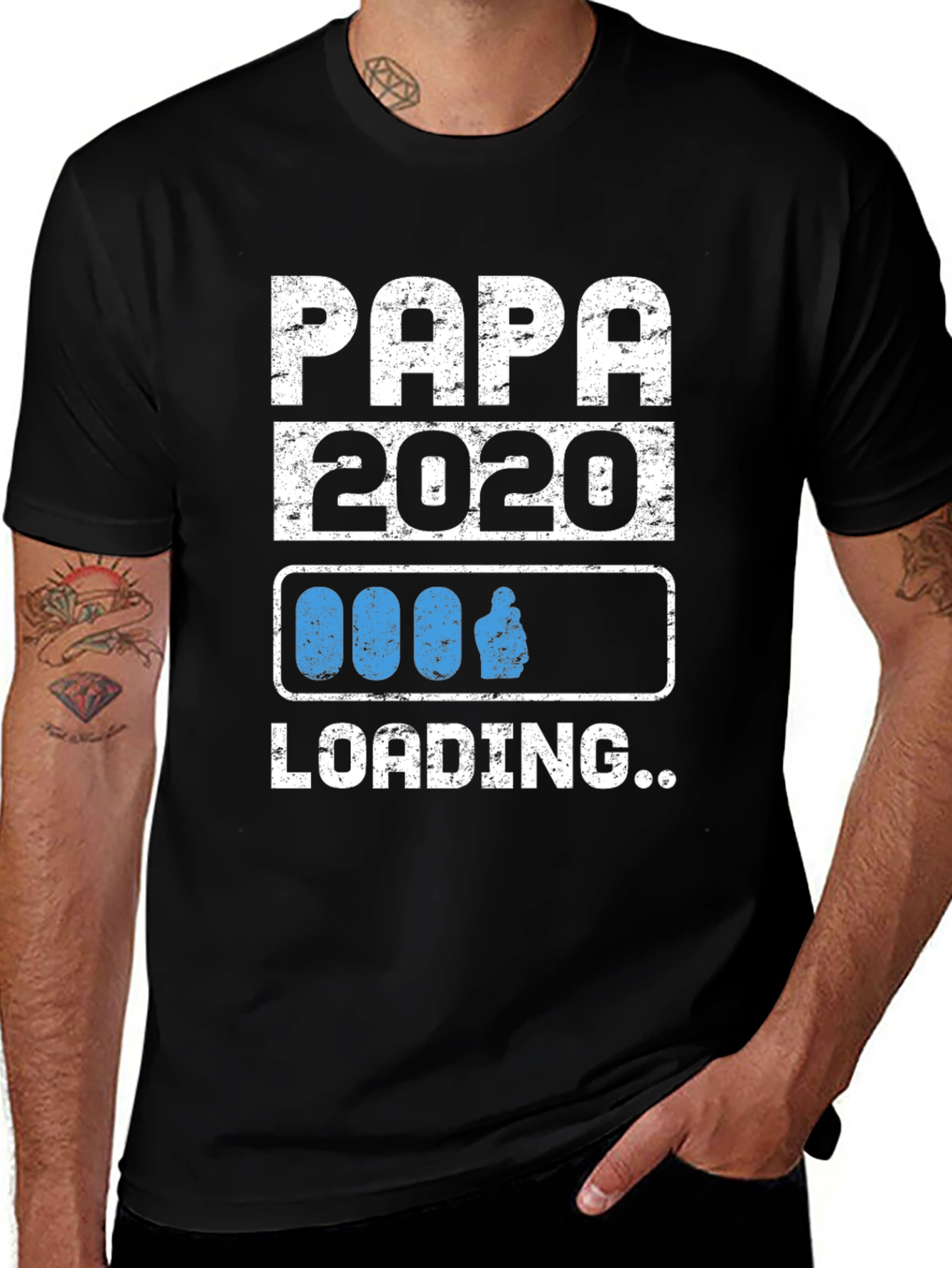 Papa 2020 Loading T-Shirt - New Dad Gift