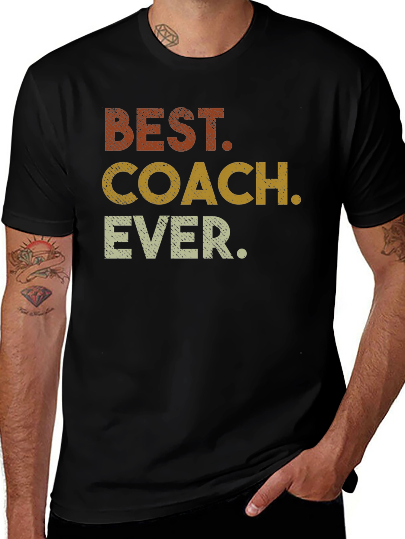 Variant 7 of Best Coach Ever T-Shirt - Retro Style