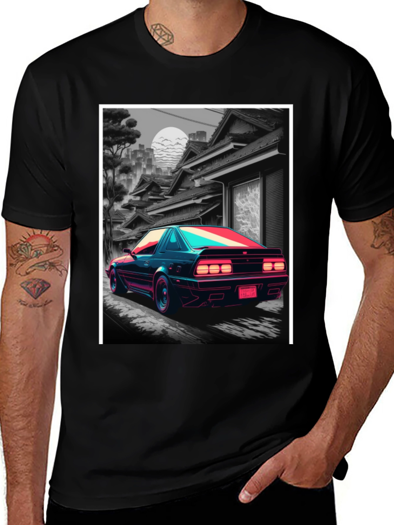 Variant 20 of Retro Car T-Shirt - Synthwave Japanese Street Style