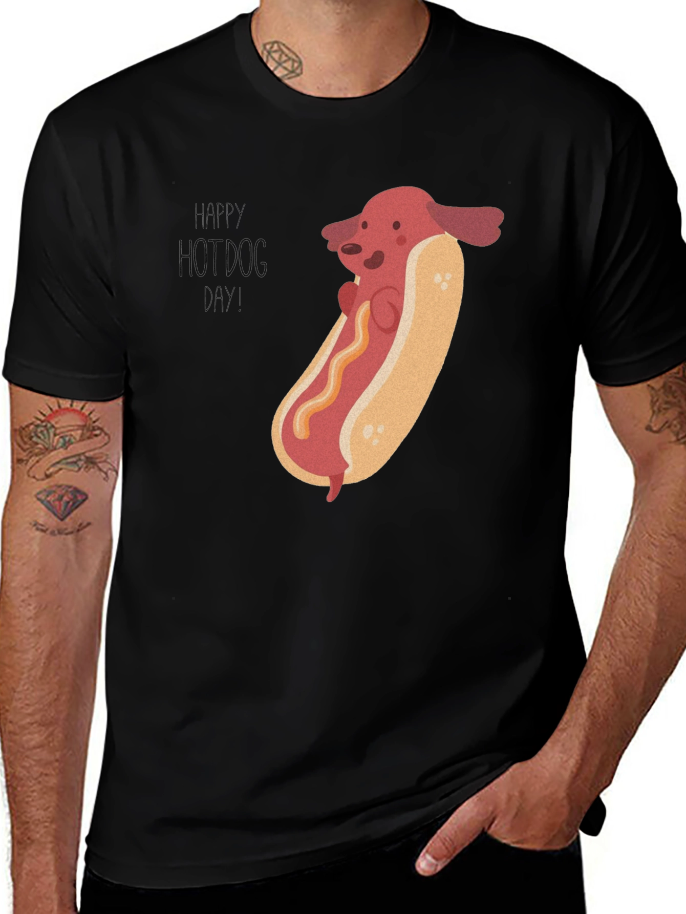 Hot Dog Dachshund Graphic T-Shirt