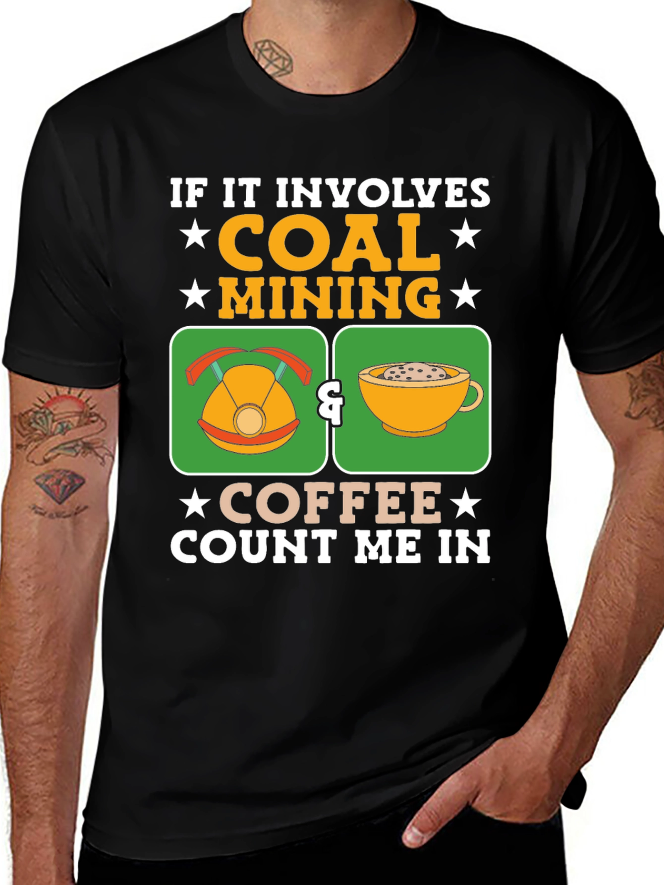 Variant 16 of Coal Mining & Coffee T-Shirt