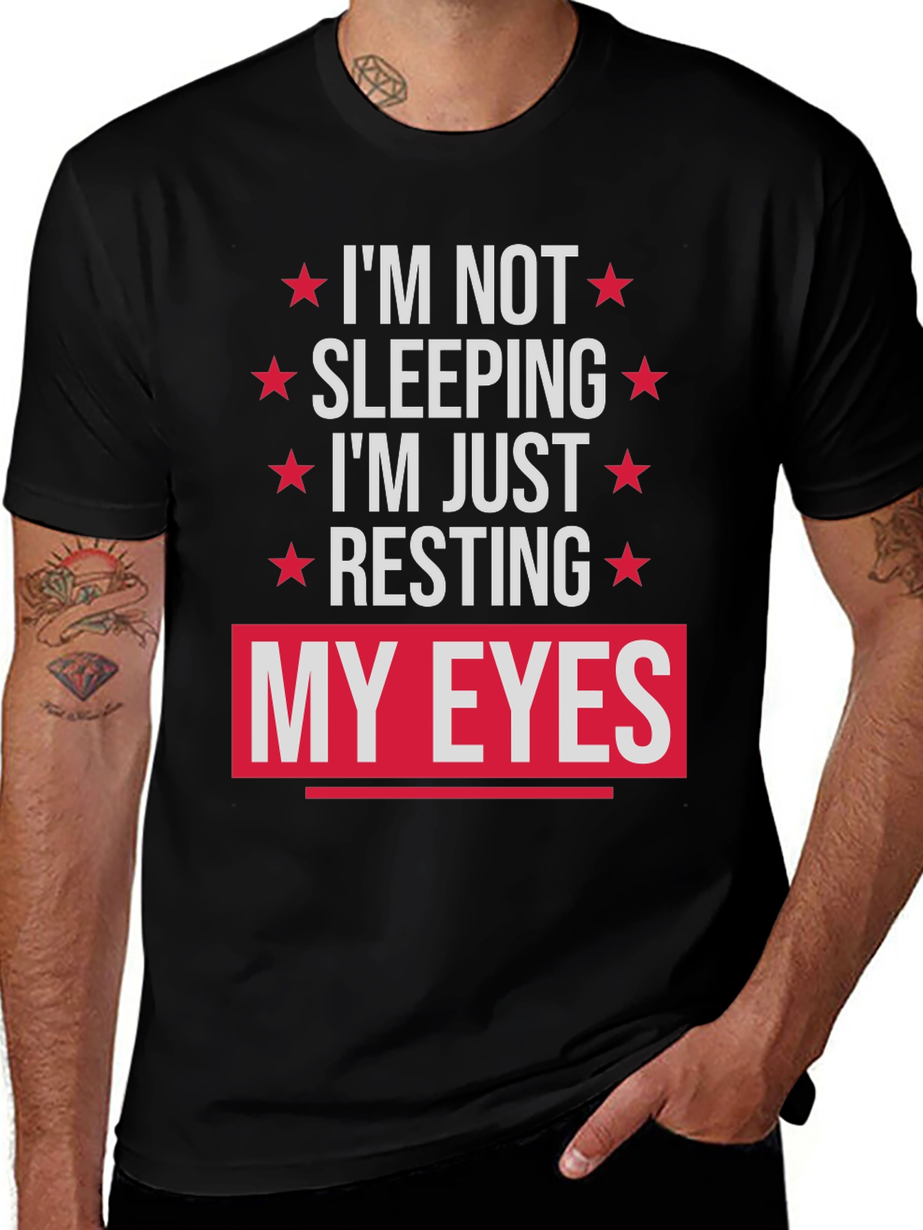 Variant 27 of Resting My Eyes Graphic Tee - Funny Sleep Shirt